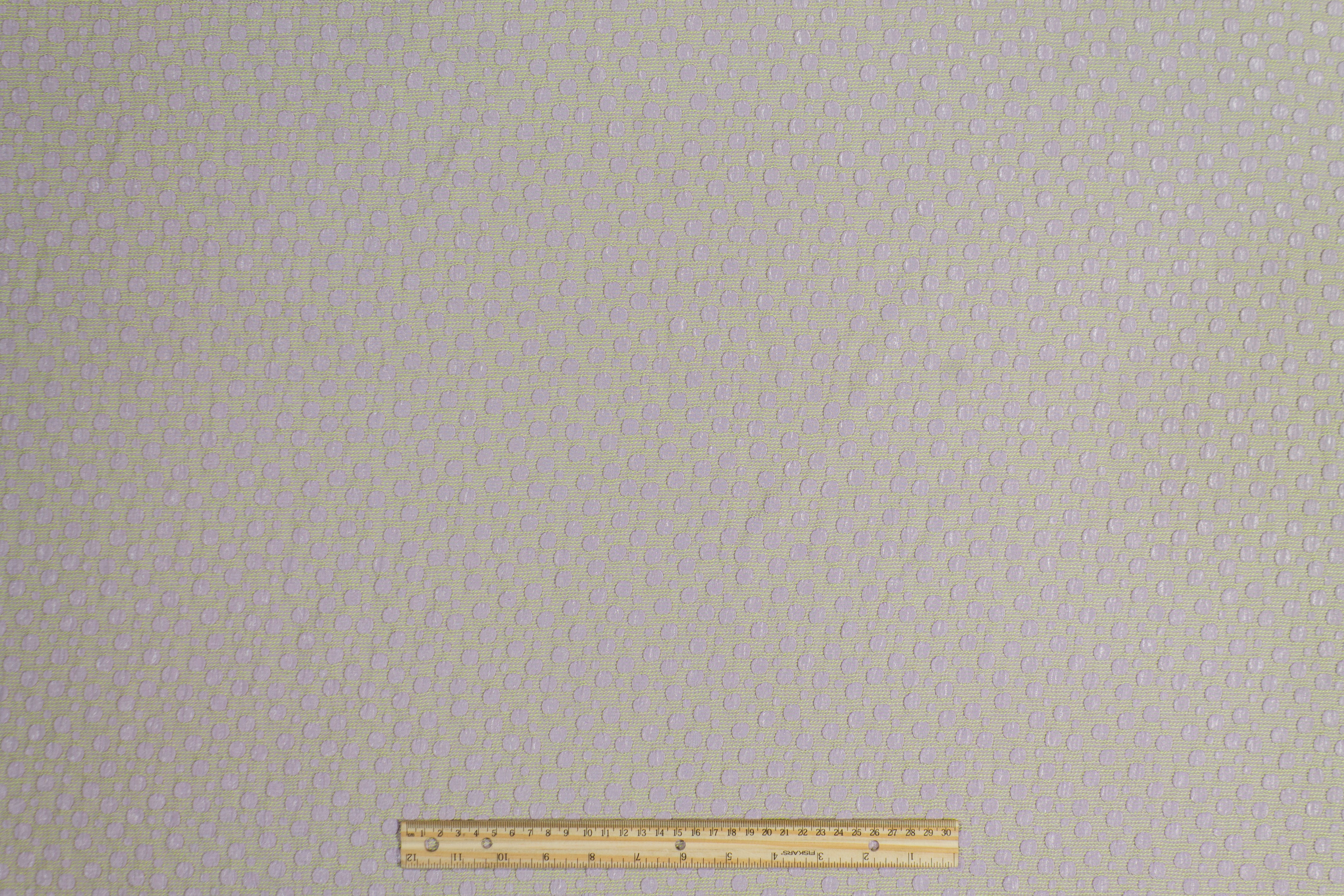 Polka Dot Brocade - Lilac and Chartreuse
