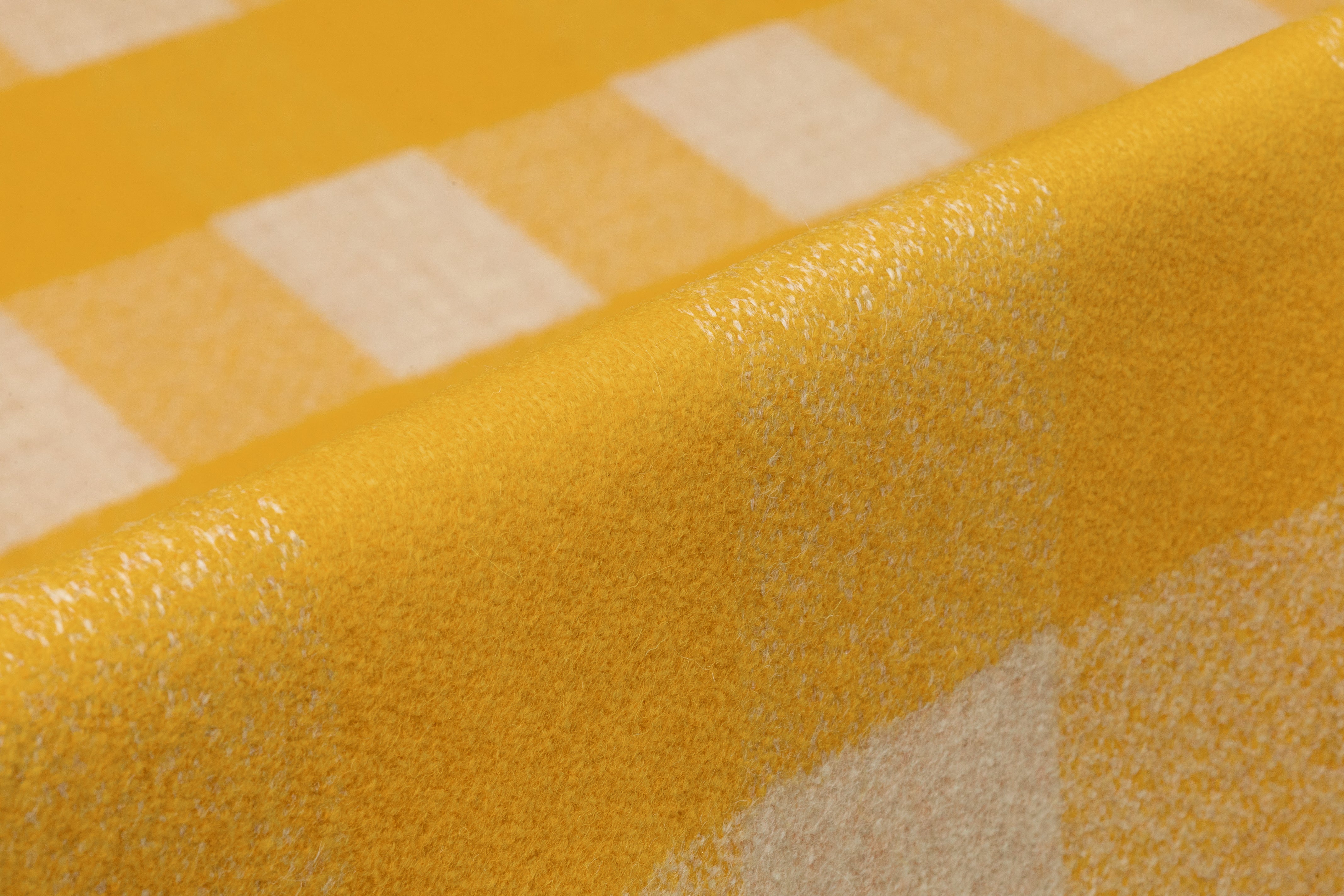 Tallia di Delfino - Checked Italian Wool - Yellow / Beige