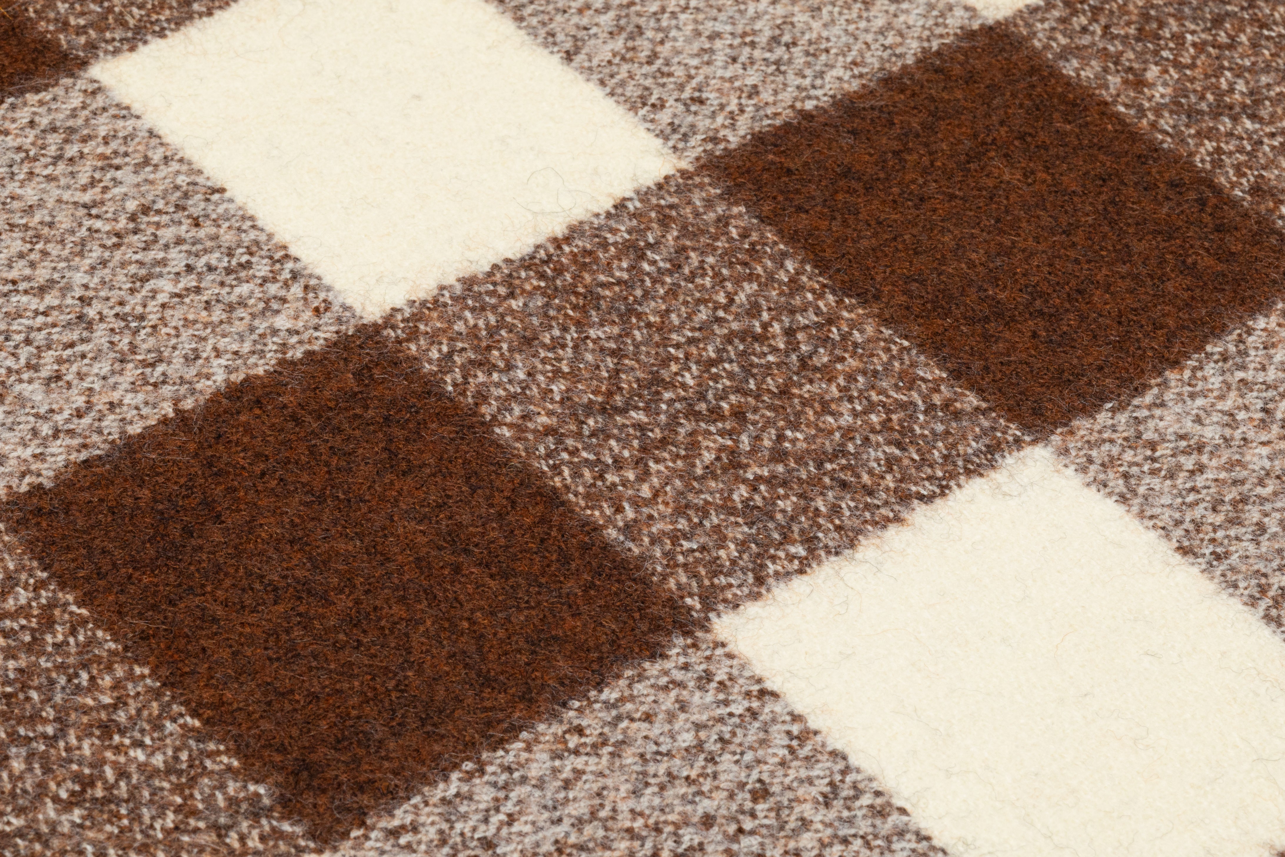 Tallia di Delfino - Checked Italian Wool - Brown / Ivory
