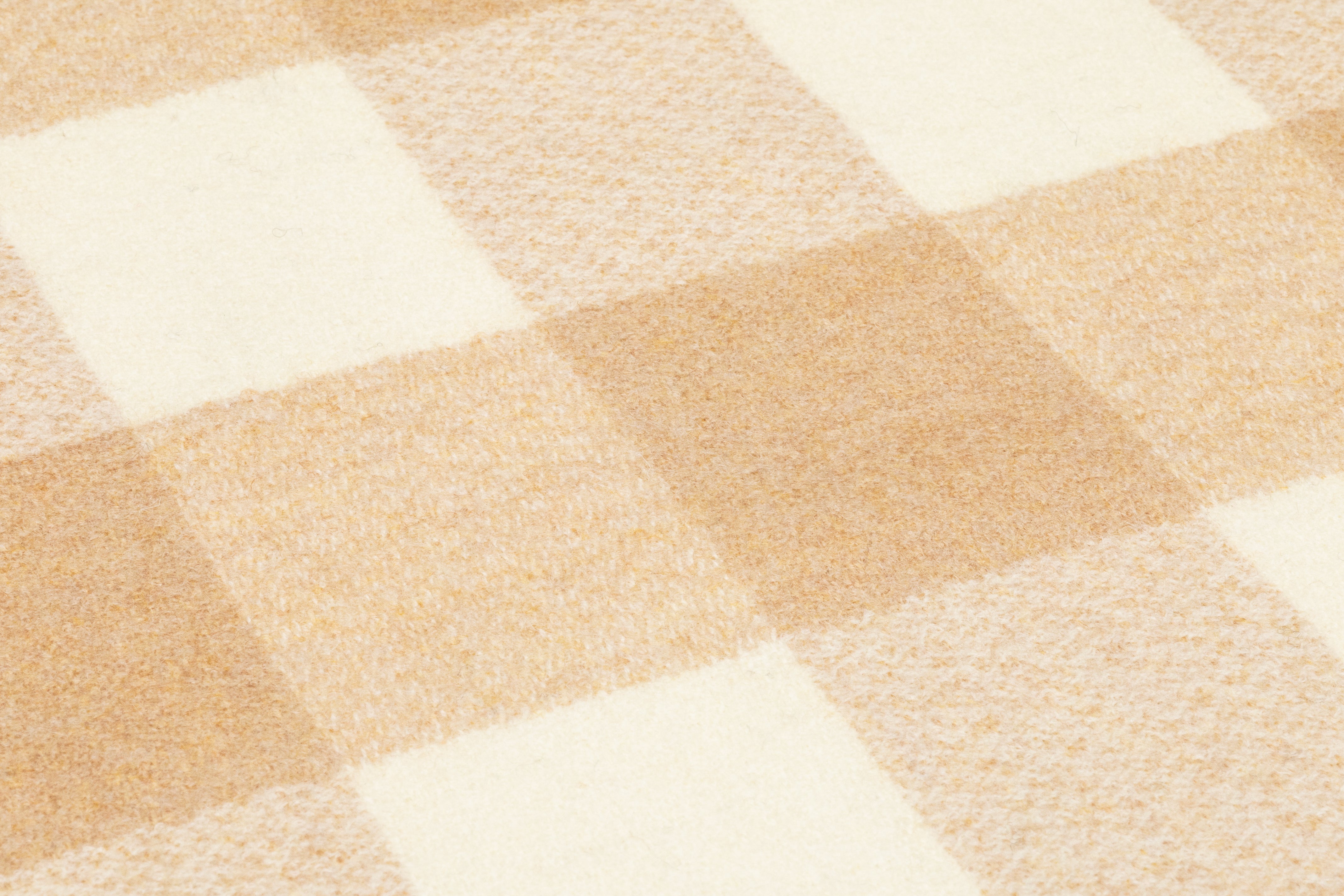 Tallia di Delfino - Checked Italian Wool - Beige / Ivory