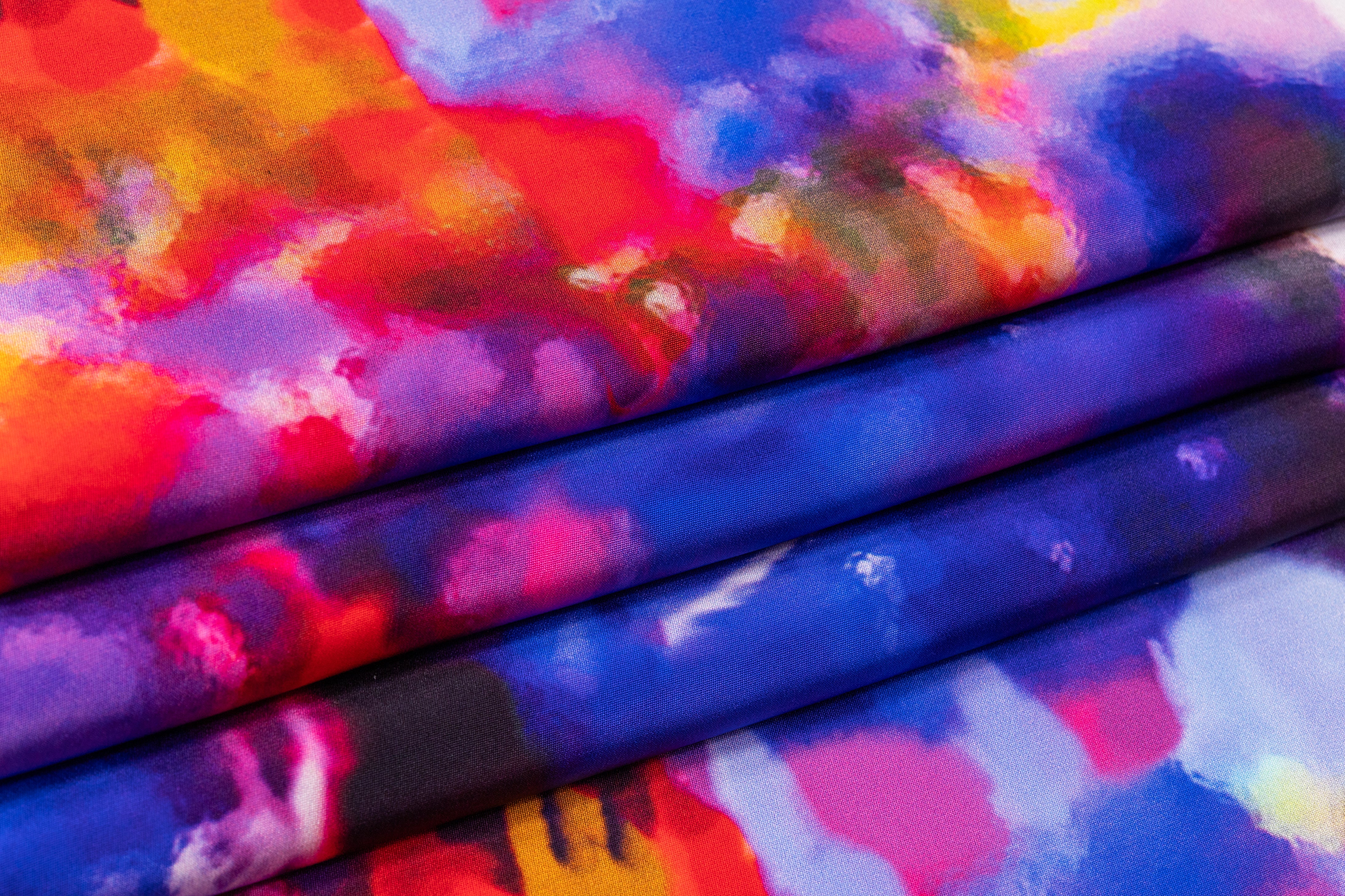 Abstract Italian 4-ply Silk - Multicolor