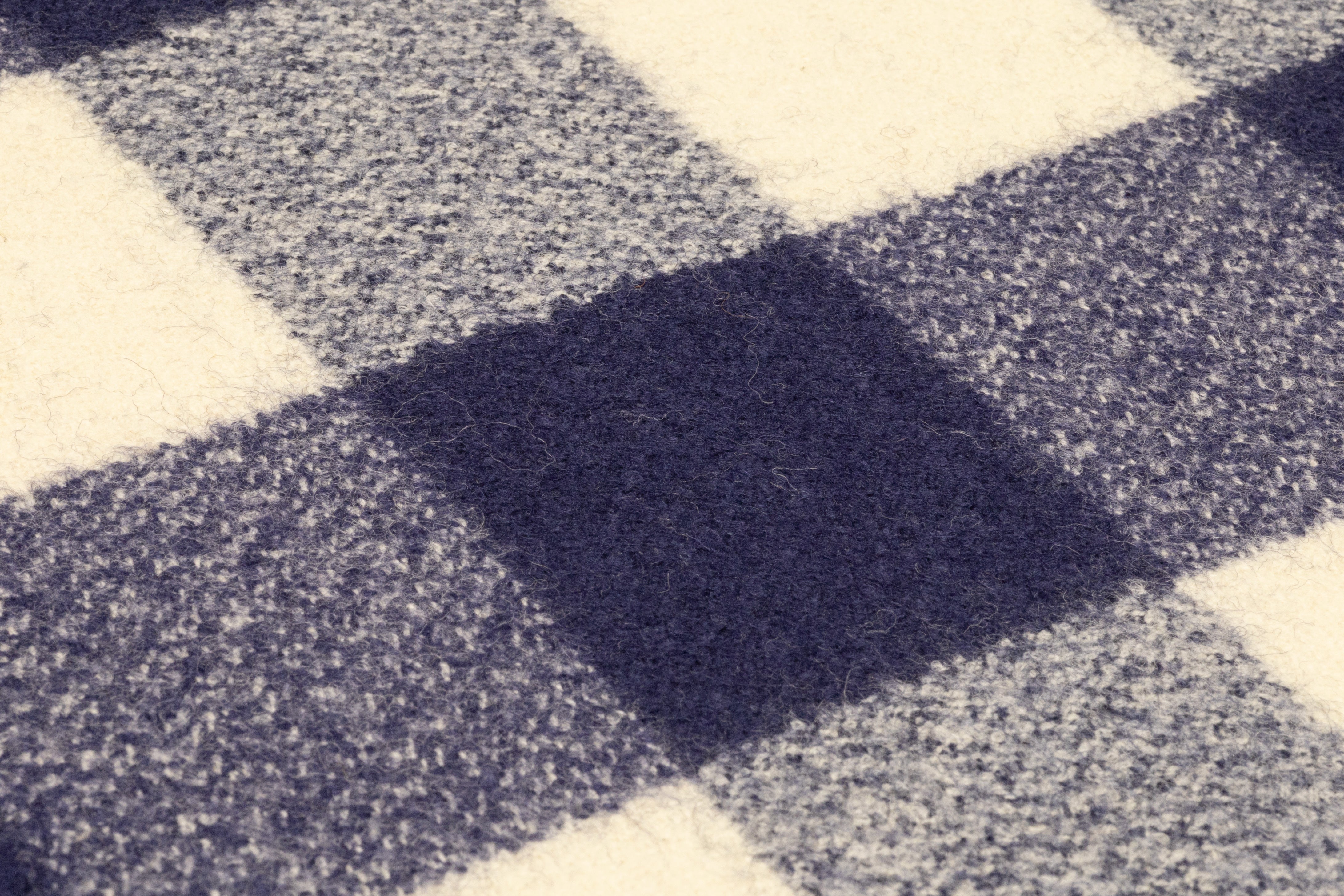 Tallia di Delfino - Checked Italian Wool - Navy / Ivory