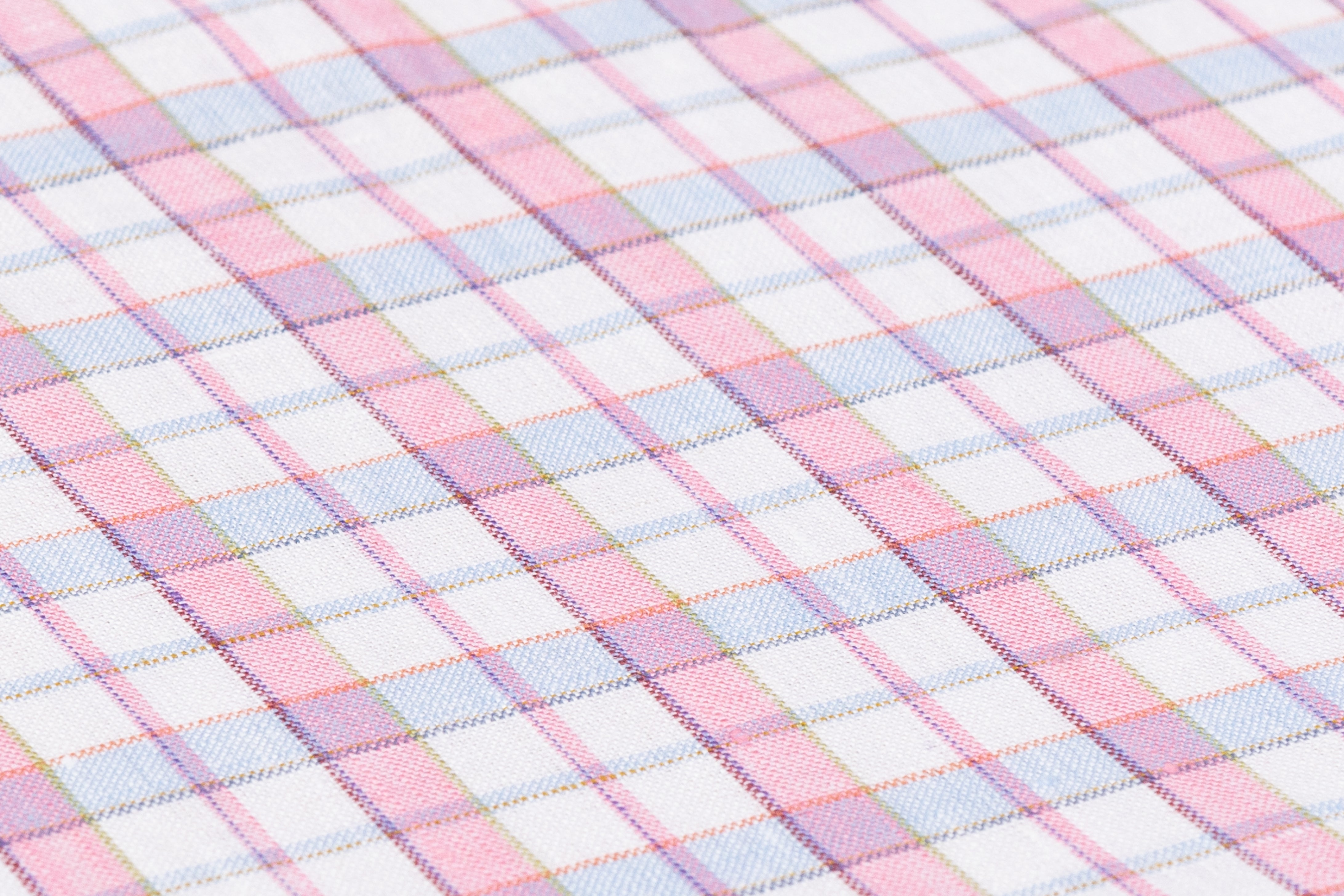 Plaid Italian Linen - Pink / Blue / White