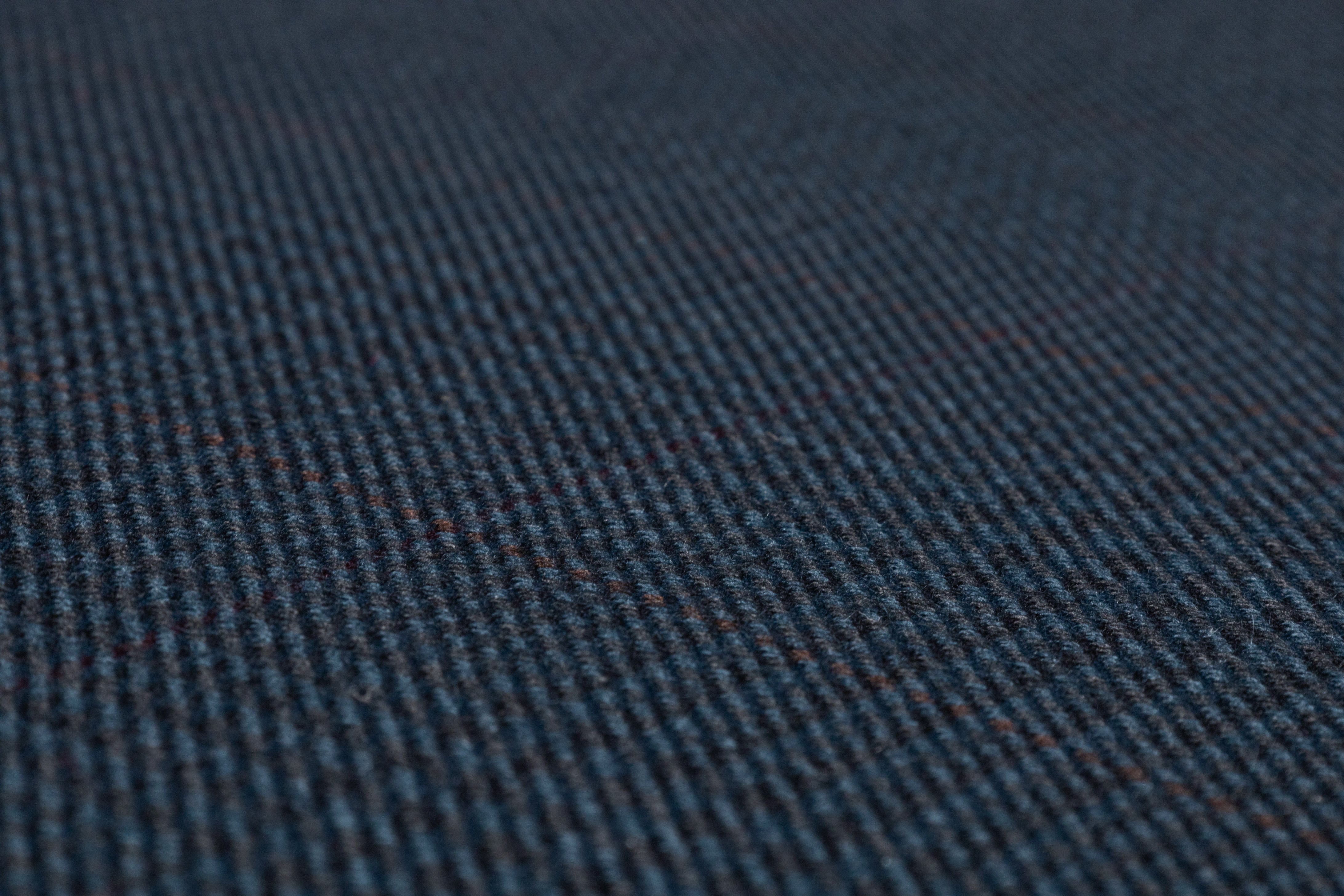 Subtle Checked Italian Wool Nylon Suiting - Dark Teal