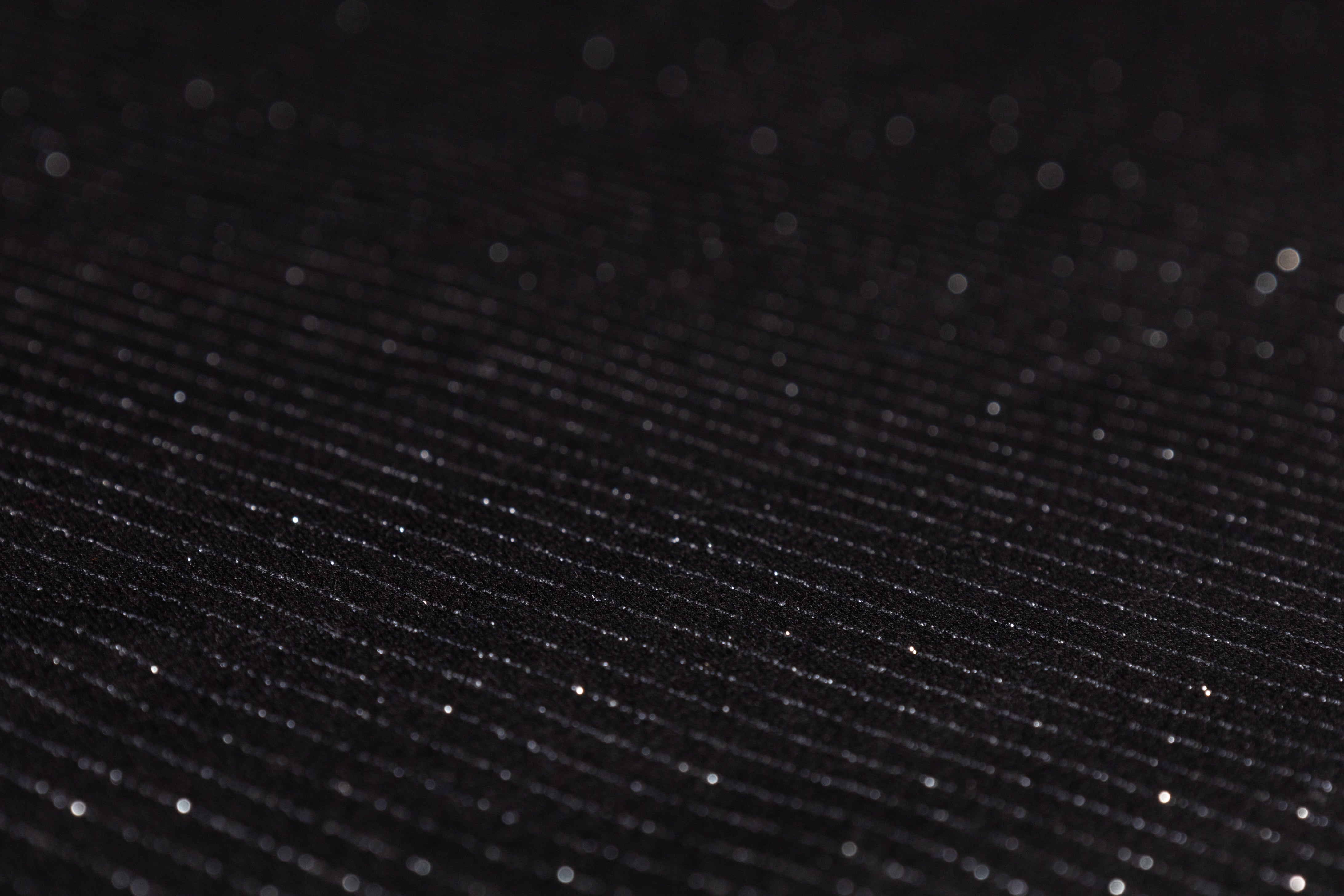 Metallic Striped Italian Denim - Black / Silver