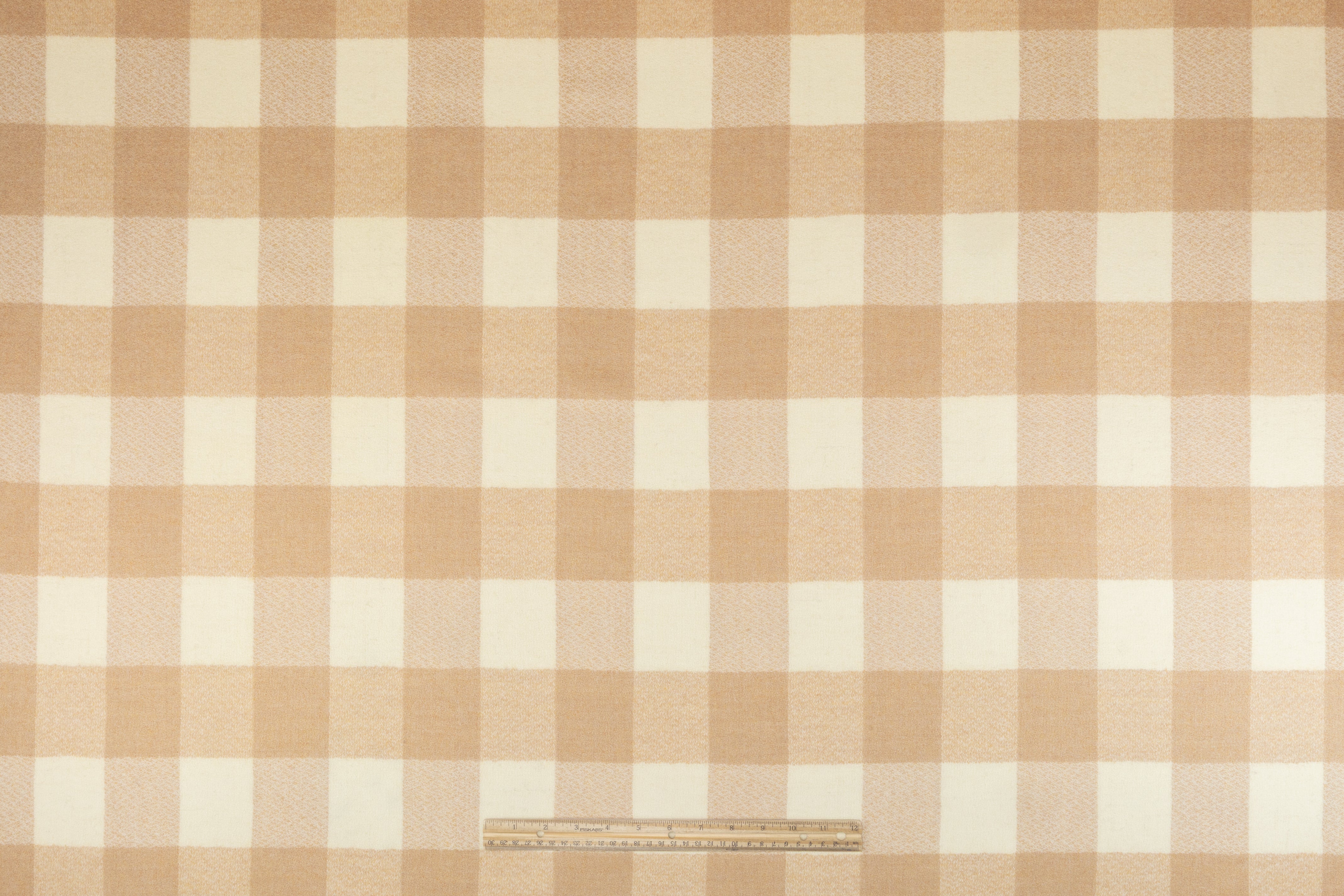 Tallia di Delfino - Checked Italian Wool - Beige / Ivory