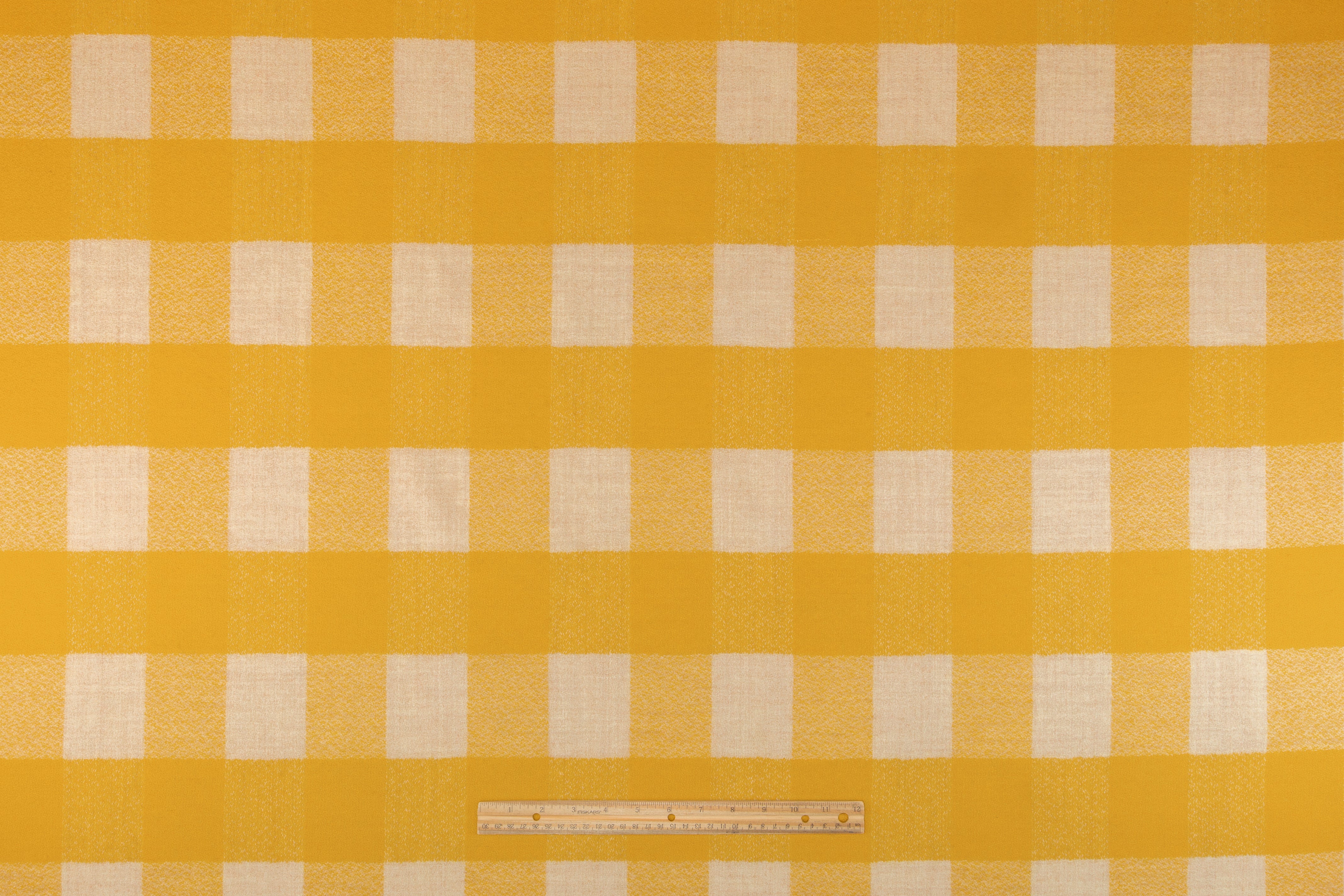 Tallia di Delfino - Checked Italian Wool - Yellow / Beige