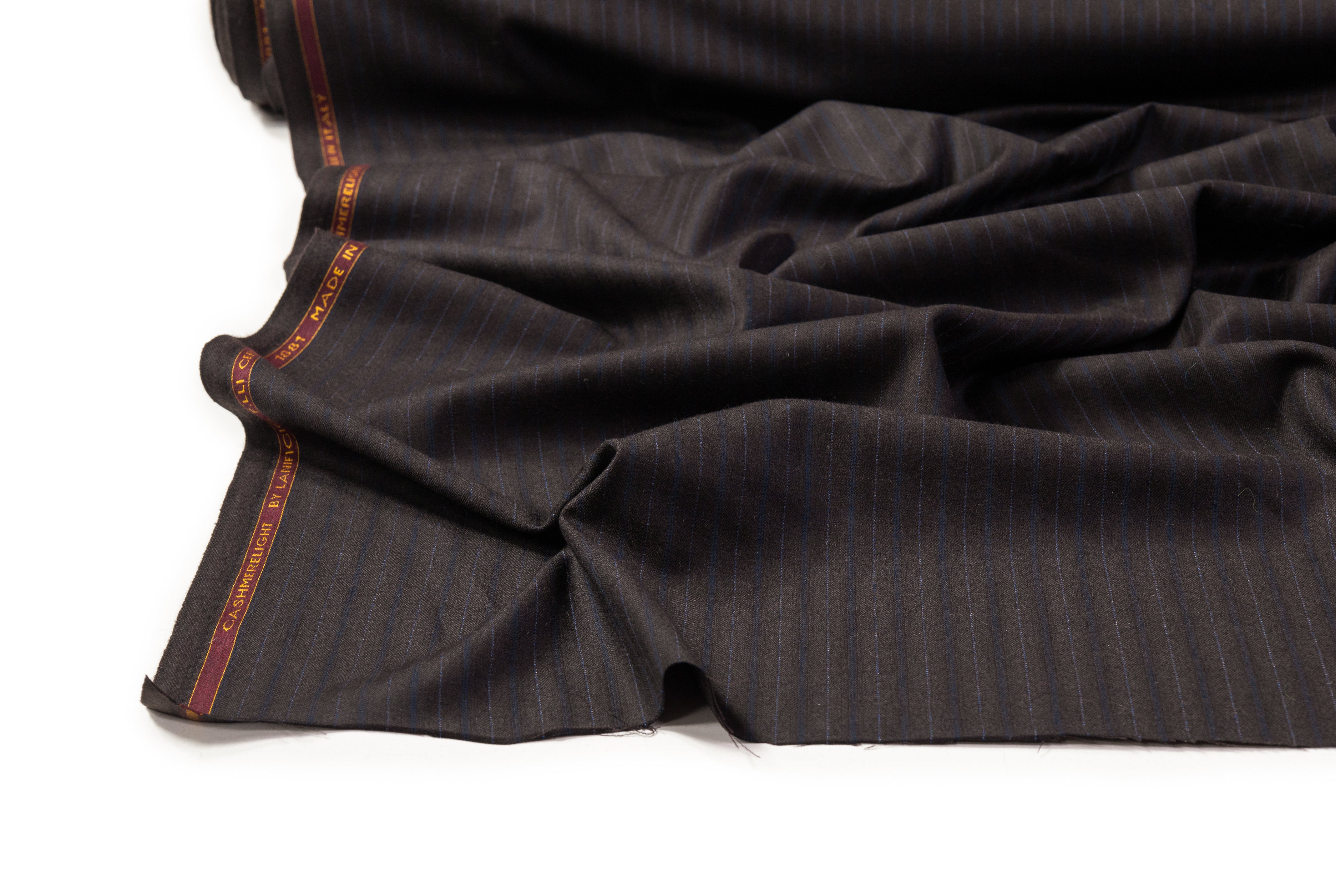 Cerruti - Cashmerelight Wool Suiting - Charcoal Gray / Navy