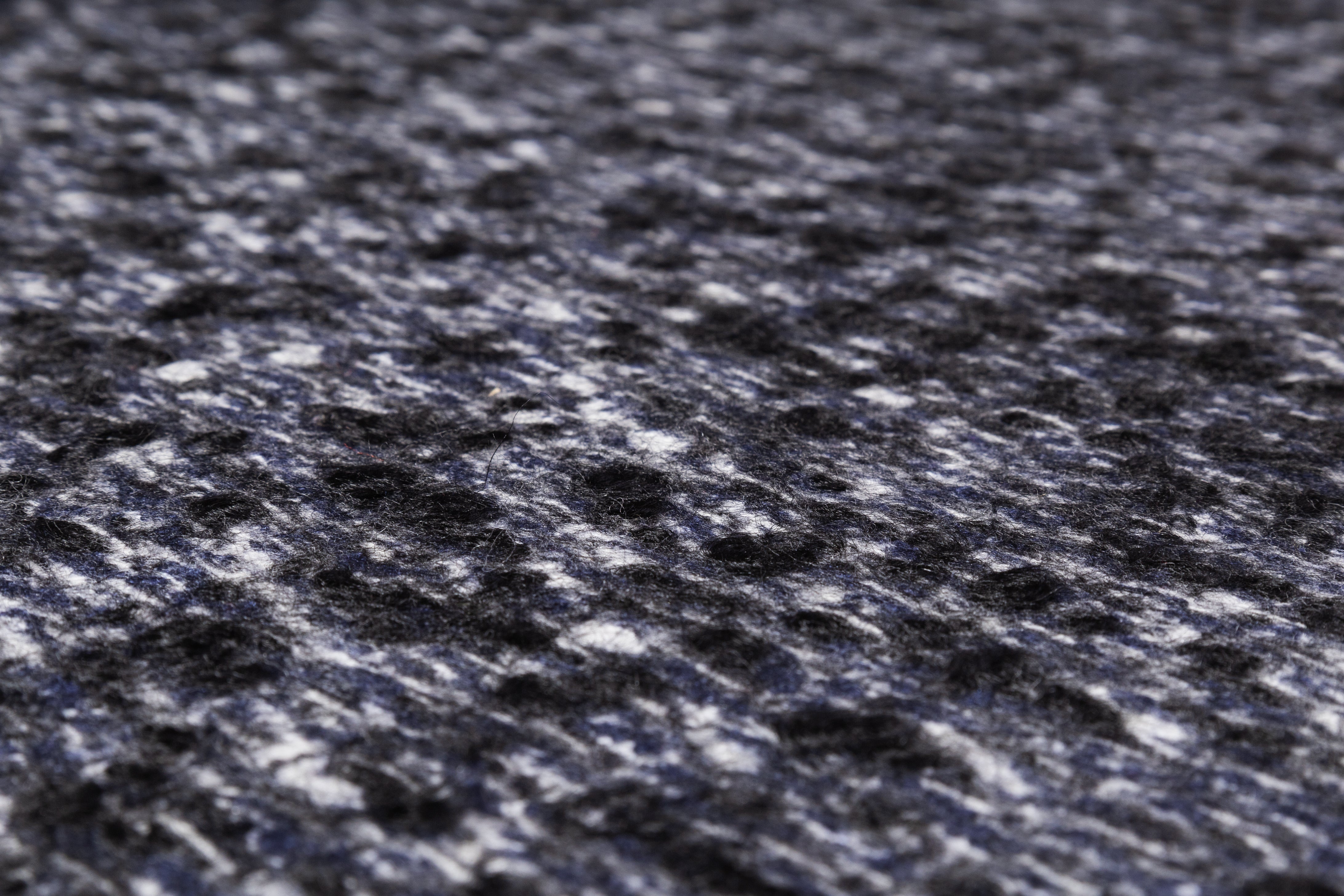 Italian Mohair Cashmere Wool Coating - Blue / Gray / Black