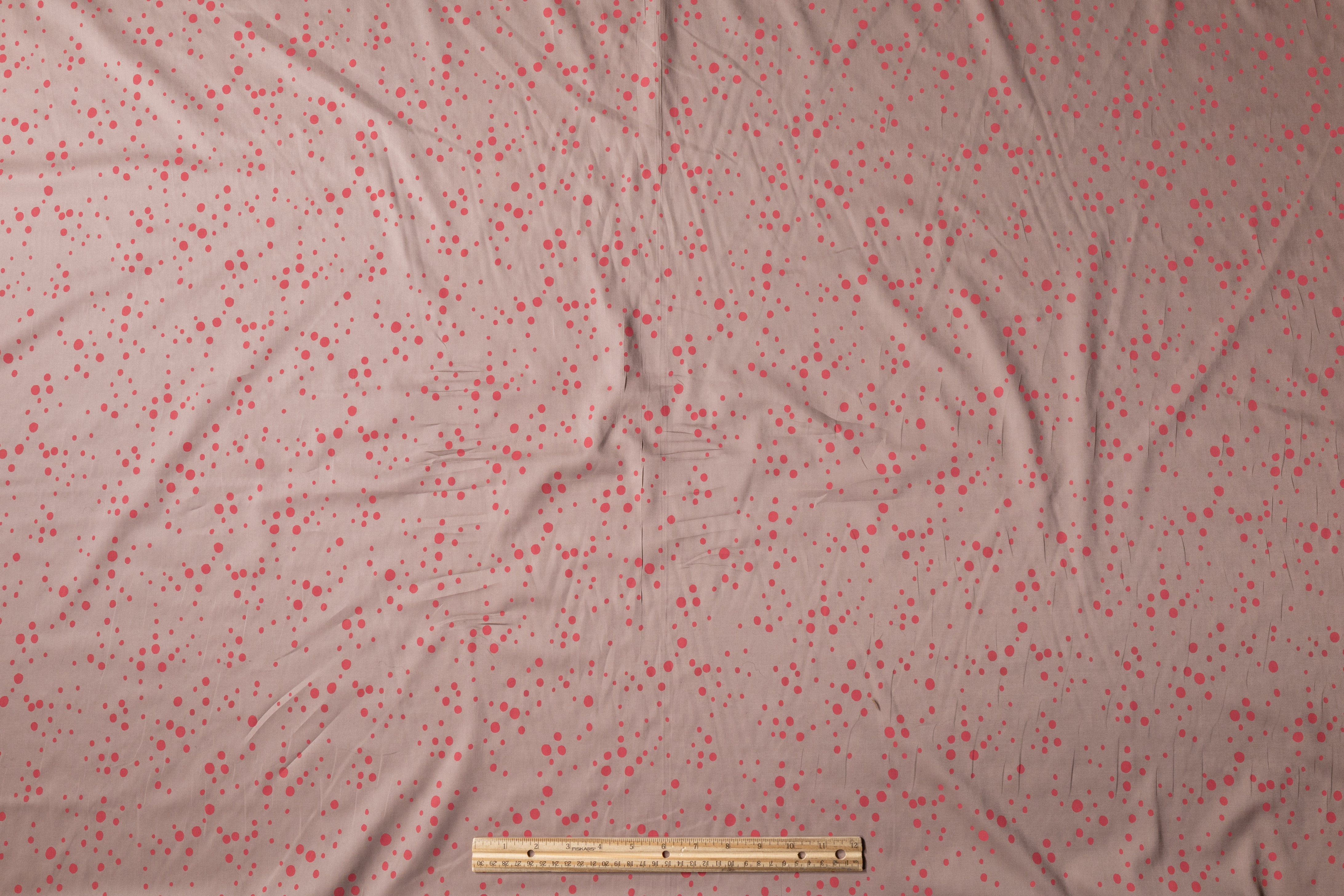 Dotted Cotton Sateen - Brown / Red