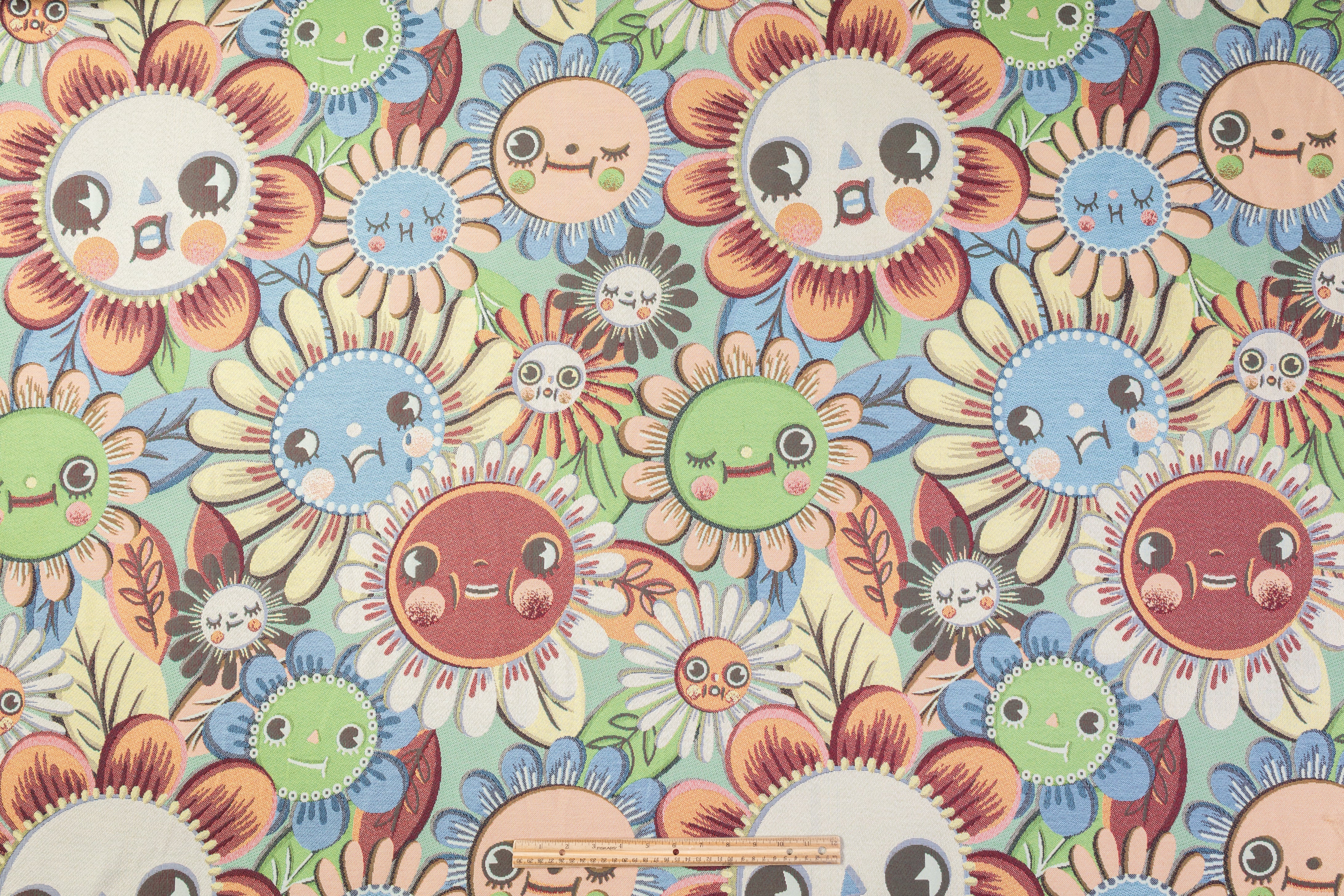 Blooming Smiles - Italian Poly Cotton Brocade - Multicolor