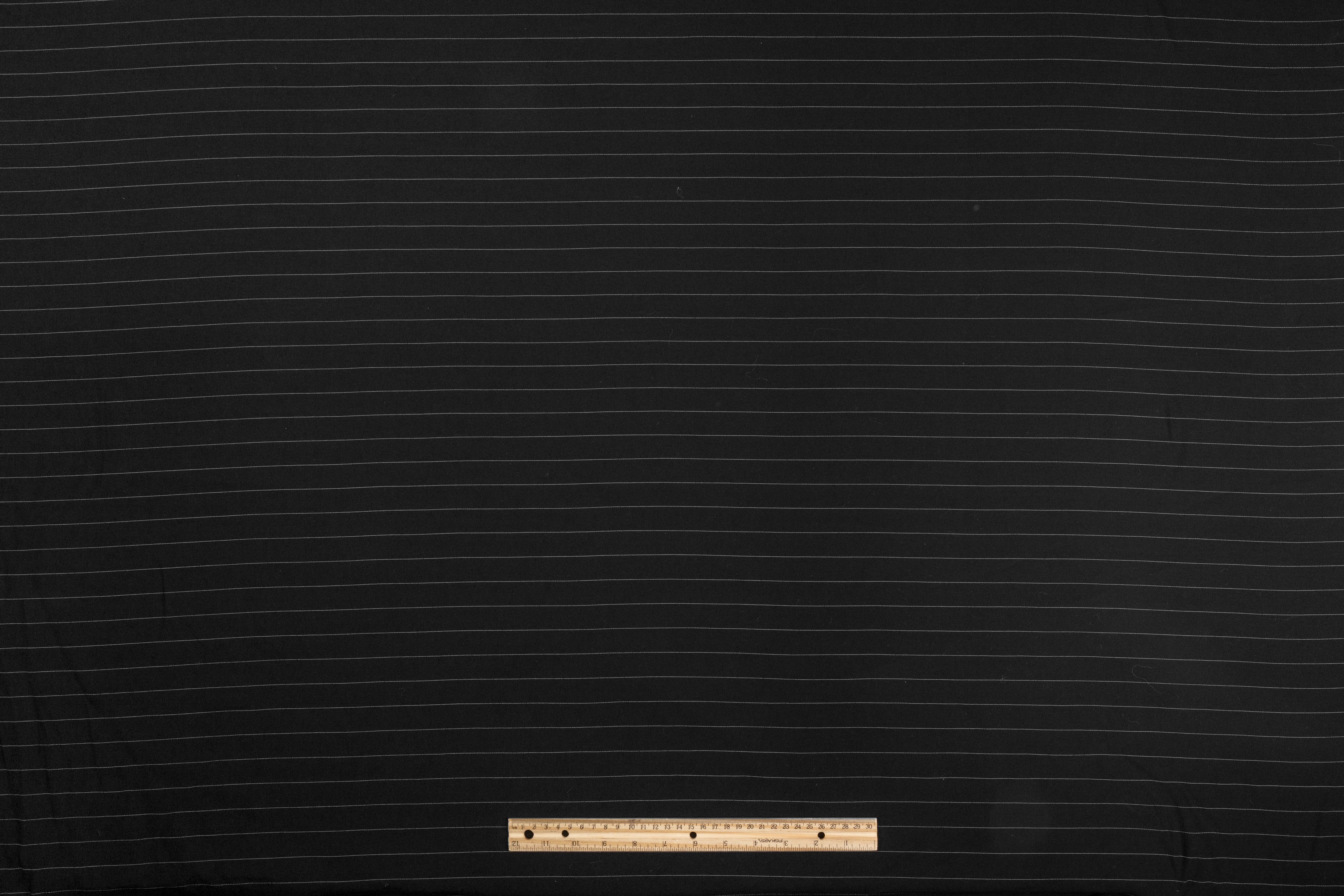 Pin Striped Silk/Wool Suiting - Black / White