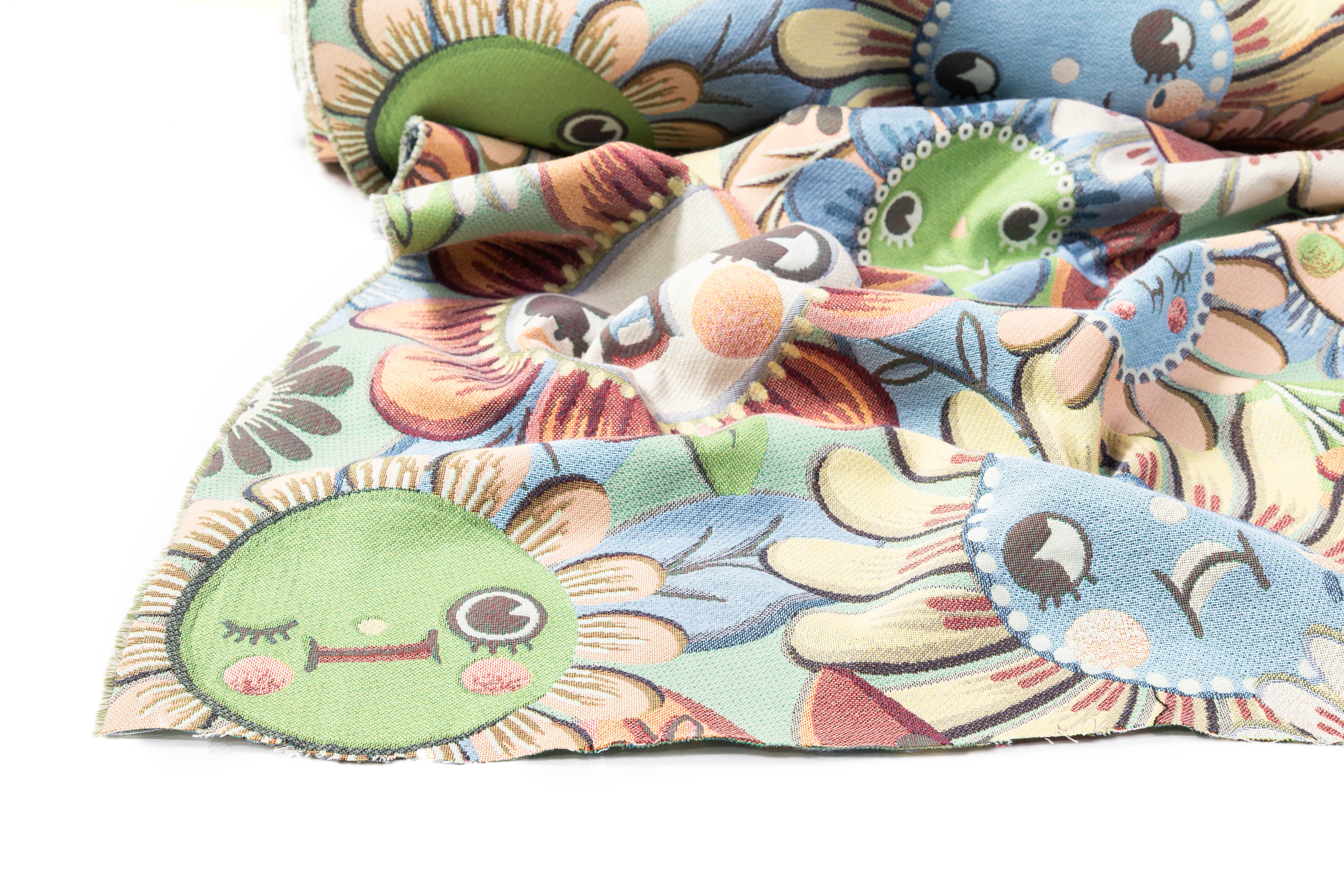 Blooming Smiles - Italian Poly Cotton Brocade - Multicolor