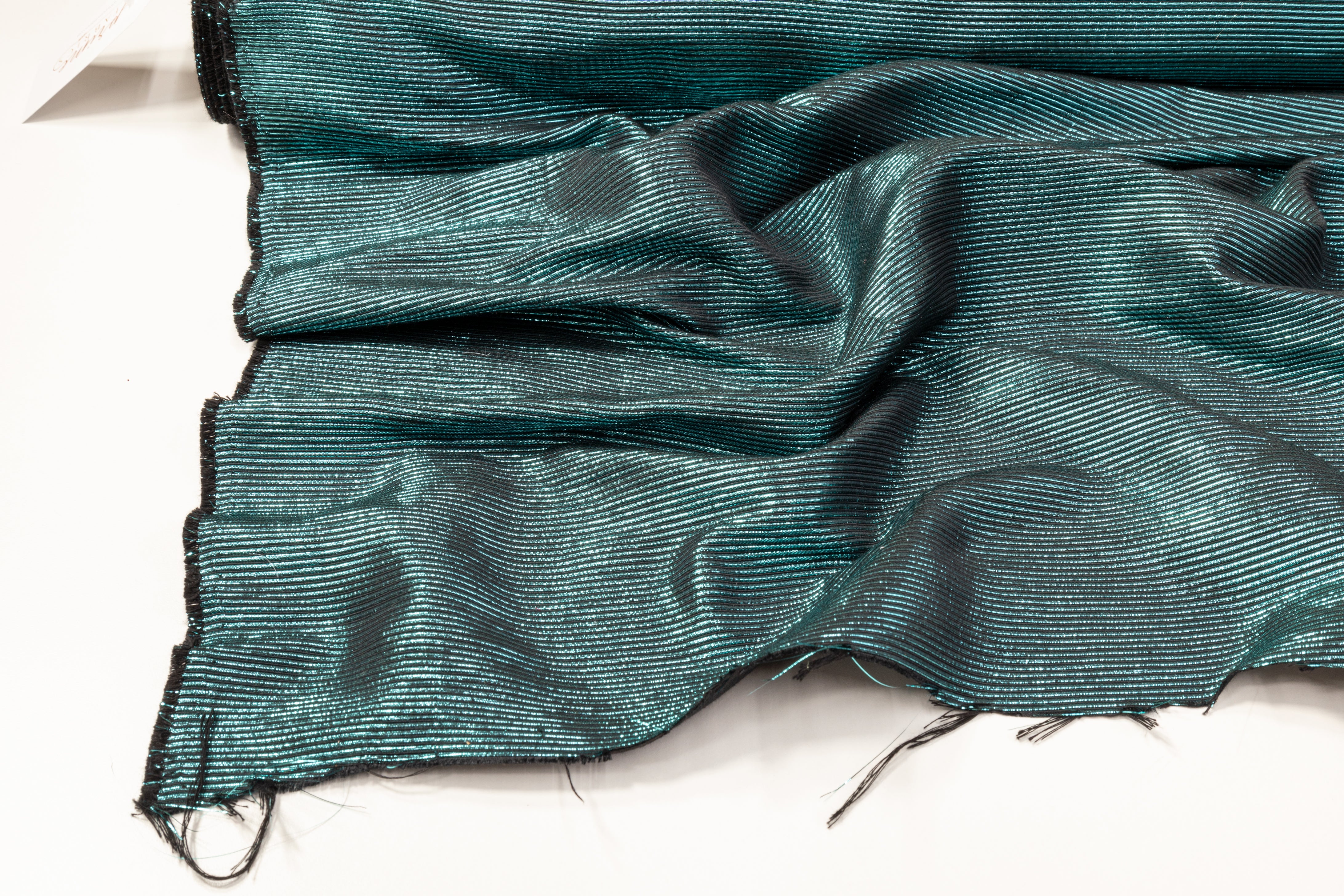 Metallic Ribbed Cotton - Electric Blue