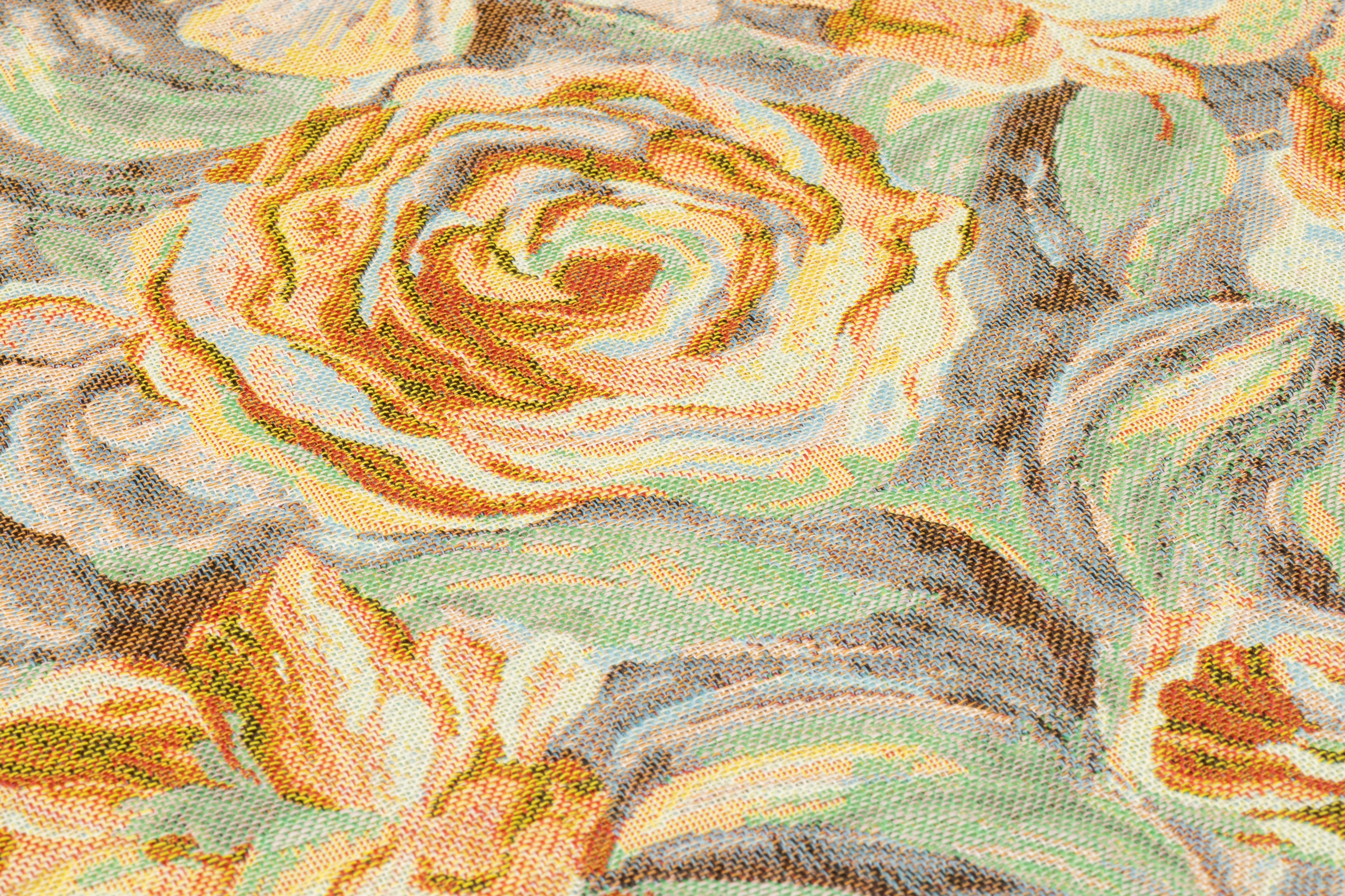 Floral Italian Tapestry Style Brocade - Gold / Green