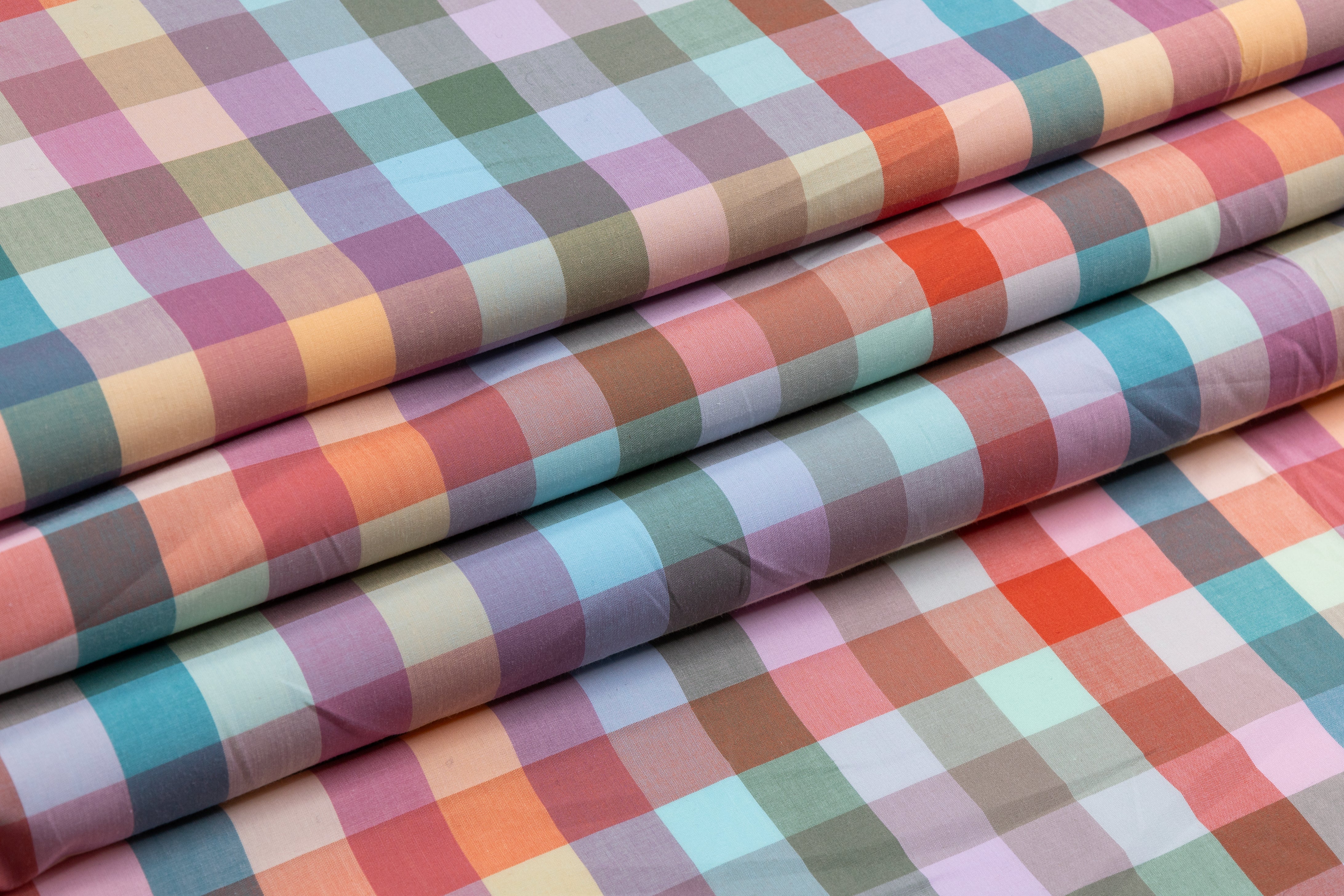 Checked Cotton Shirting - Multicolor