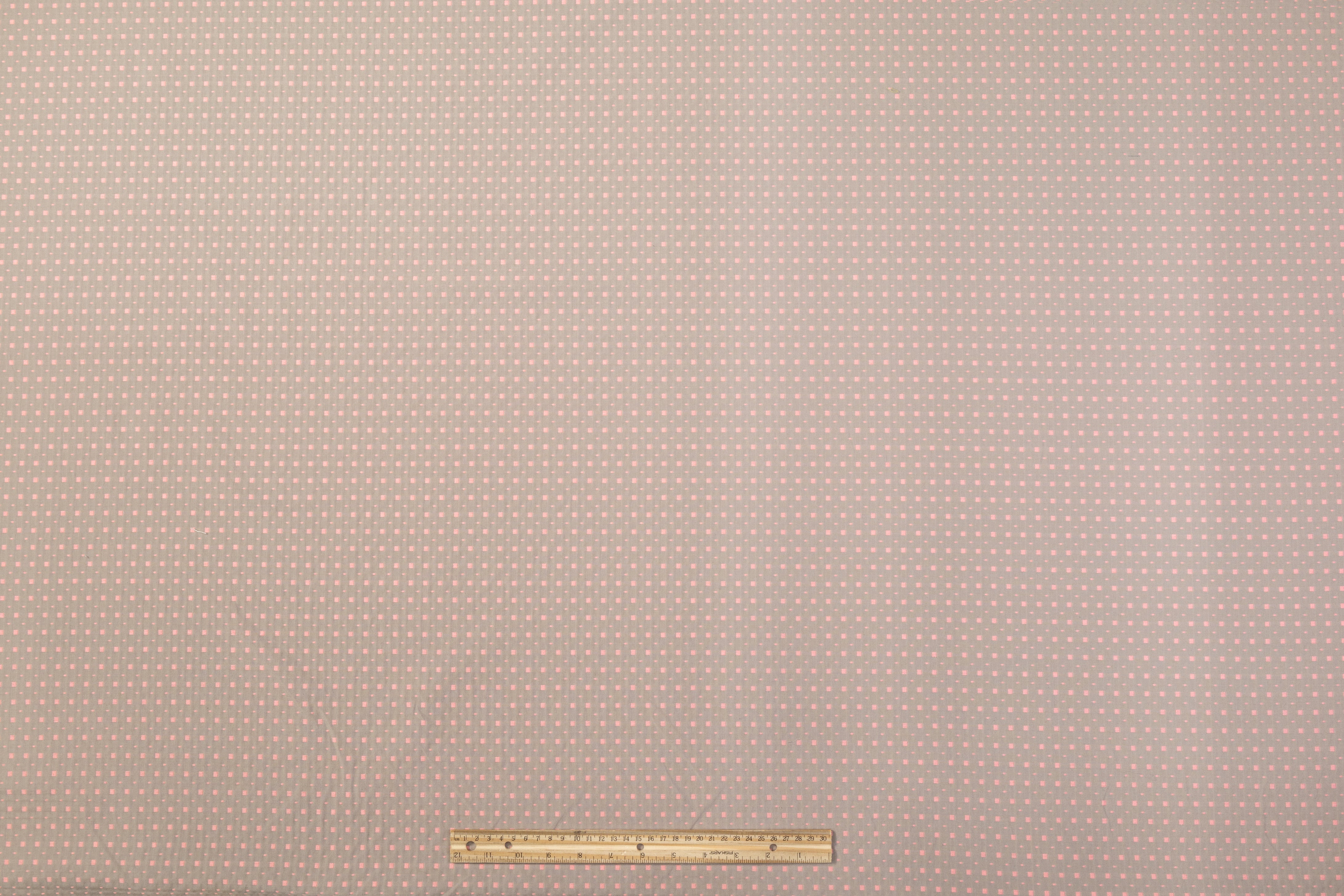Dotted Cotton Brocade - Pink / Gray
