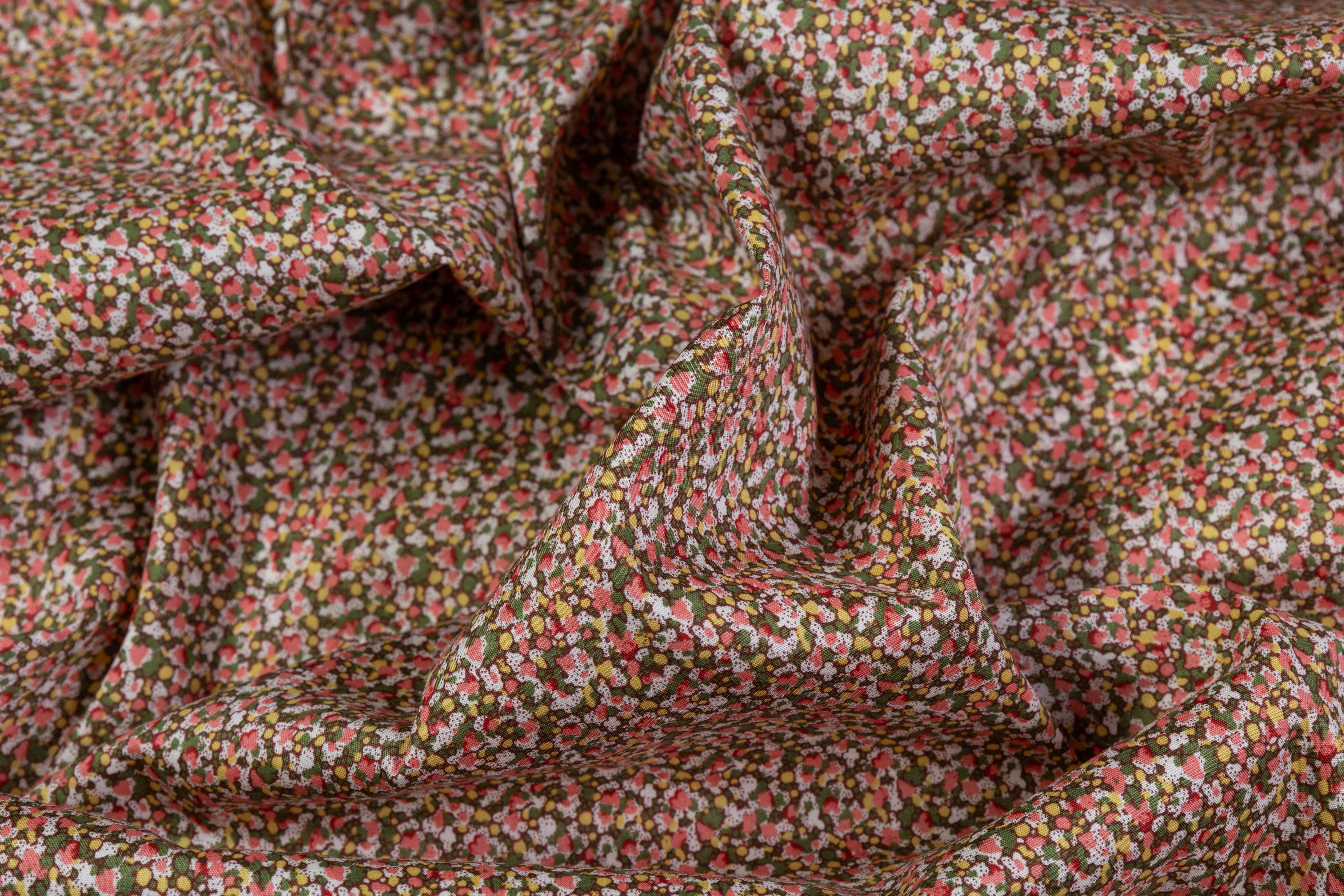 Ditsy Cotton - Pink / Green / Yellow