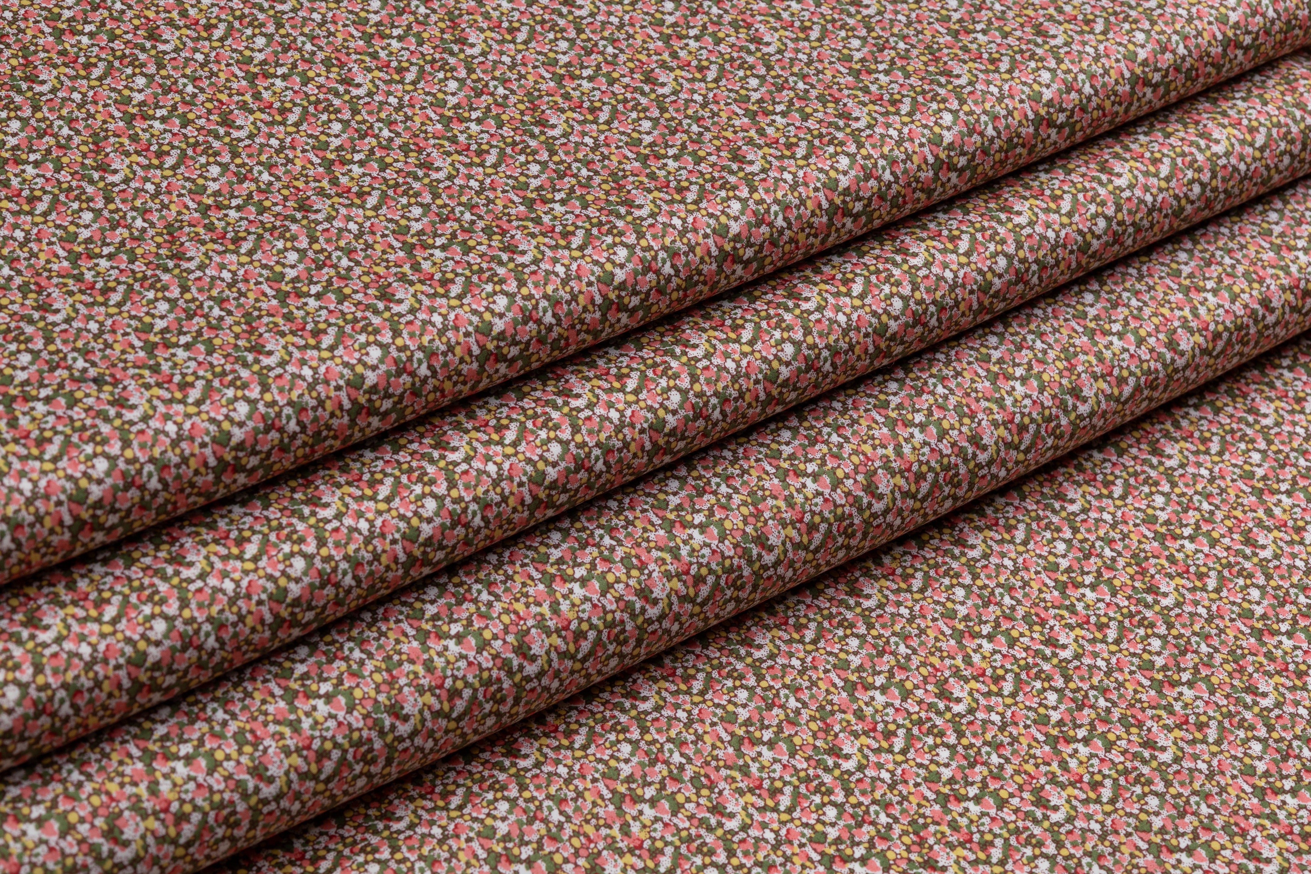 Ditsy Cotton - Pink / Green / Yellow