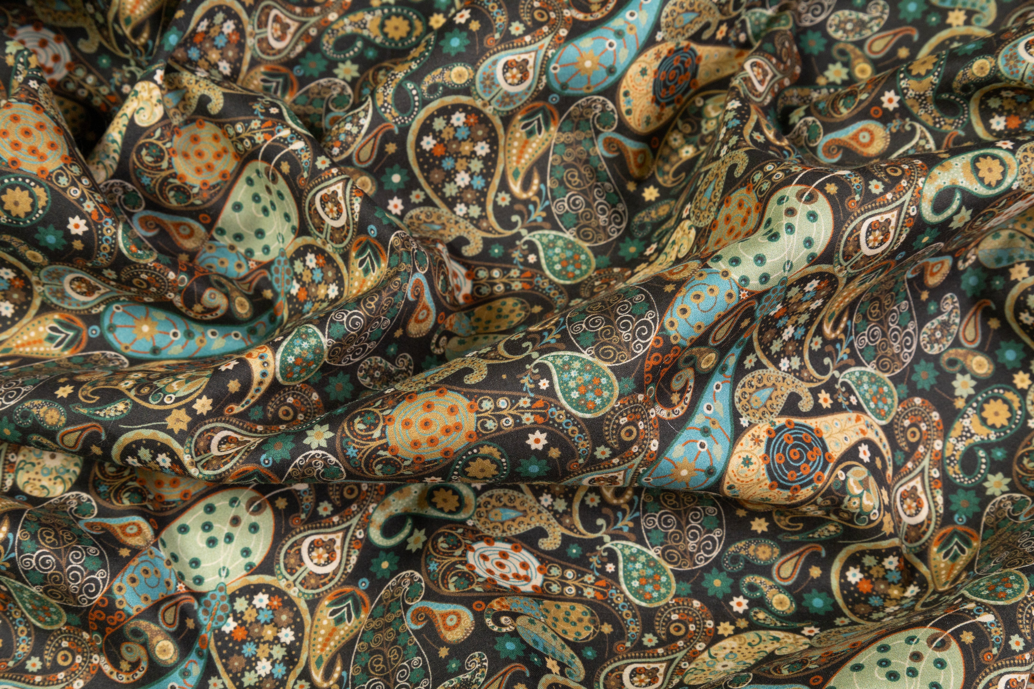 Paisley Cotton - Green