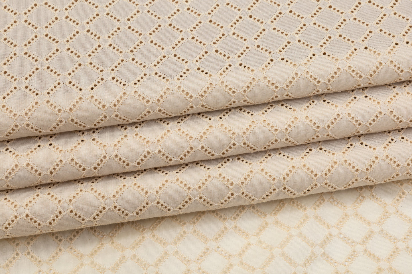 Cotton Eyelet - Beige