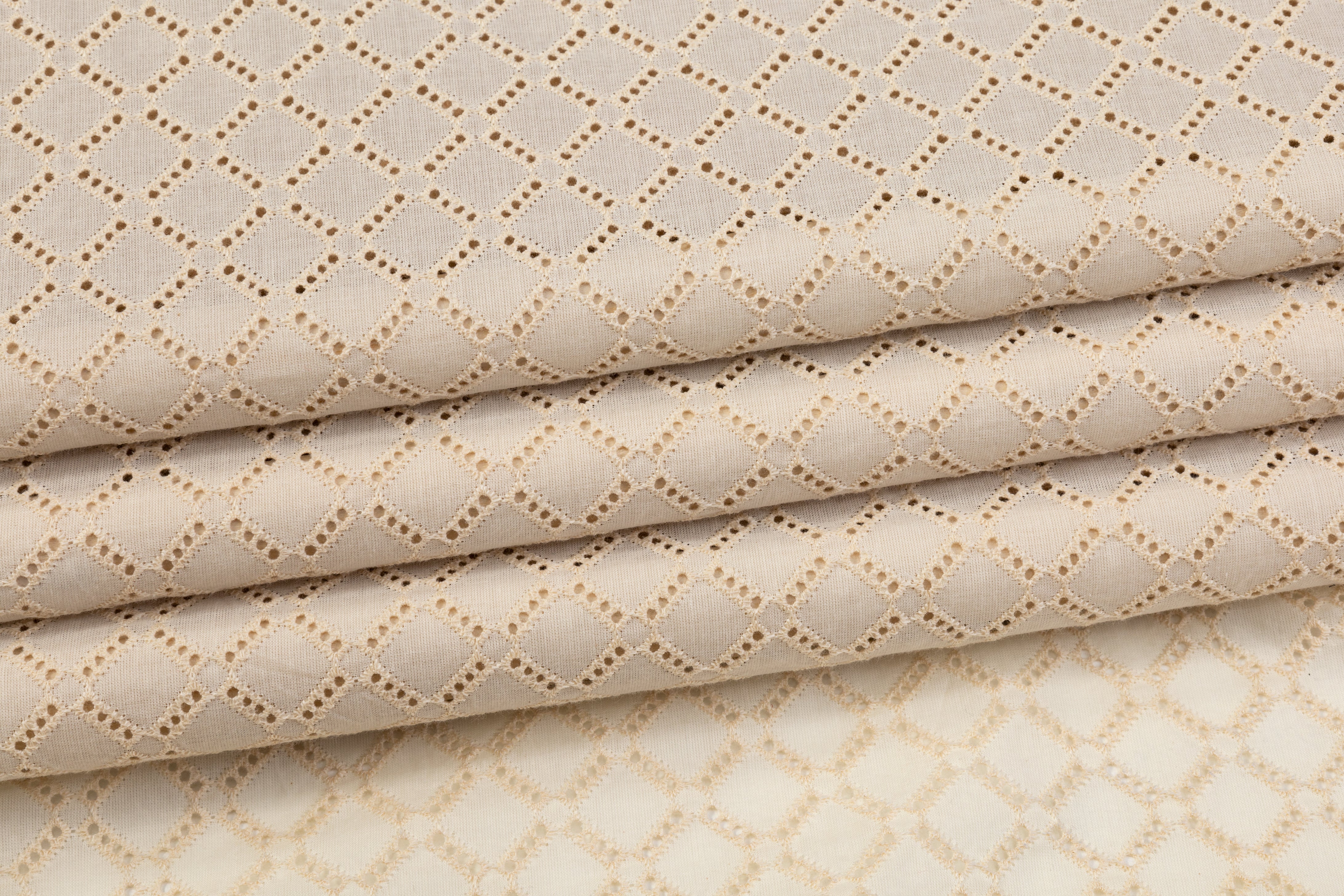 Cotton Eyelet - Beige