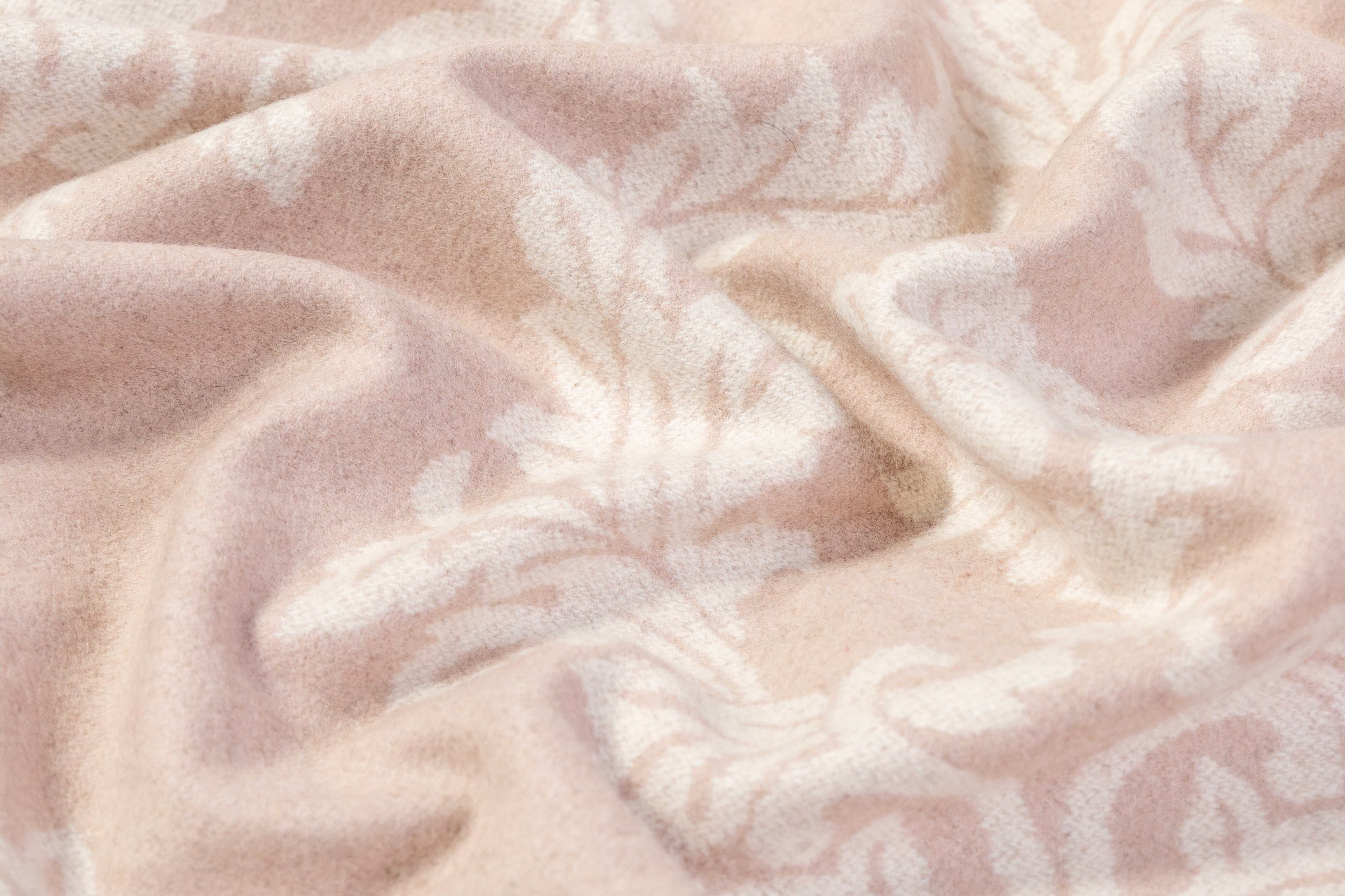 Double Faced Italian Damask Wool Coating - Beige
