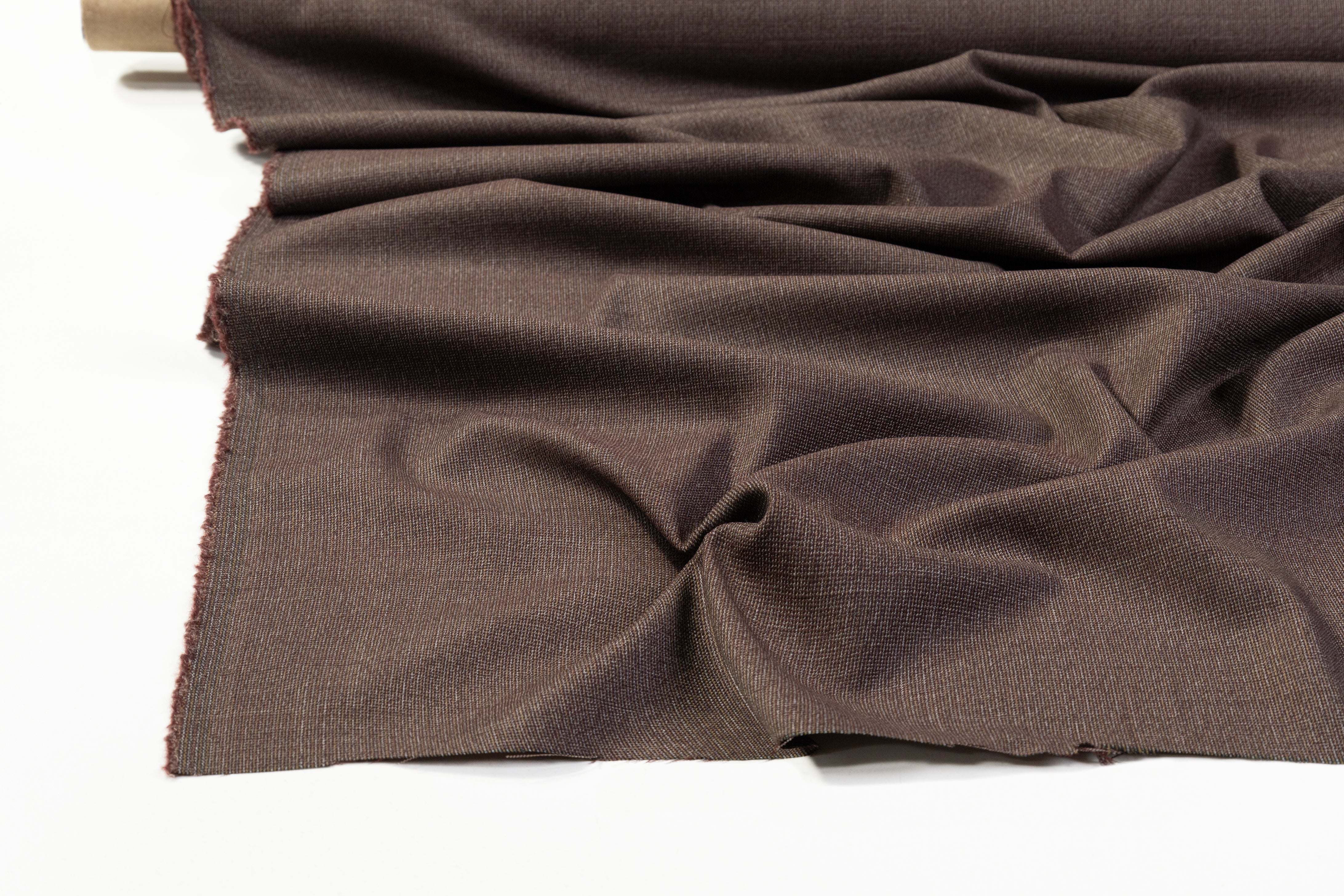 Tallia di Delfino - Italian Stretch Wool Suiting - Brown