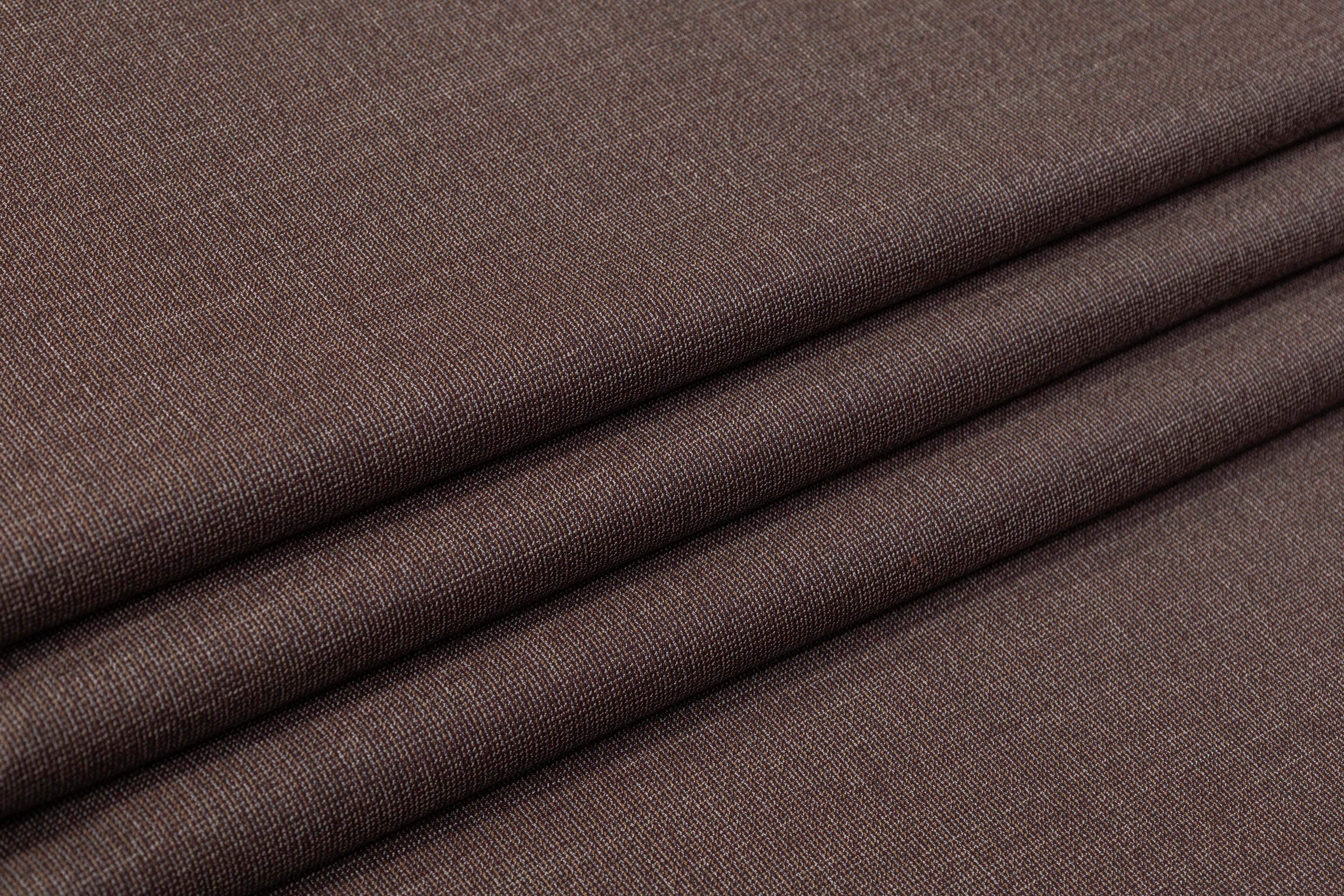 Tallia di Delfino - Italian Stretch Wool Suiting - Brown
