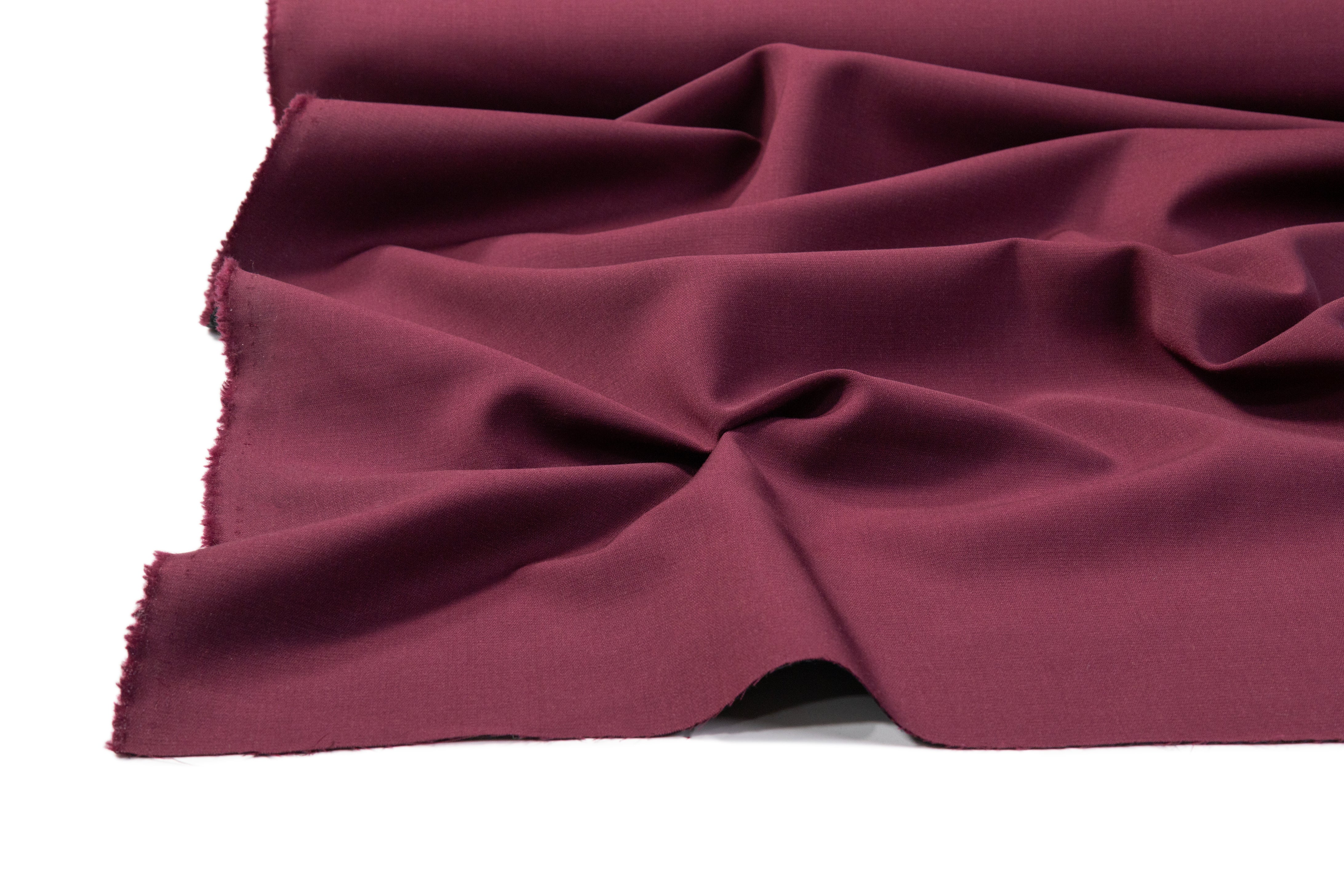 Fused Italian Wool Suiting - Burgundy