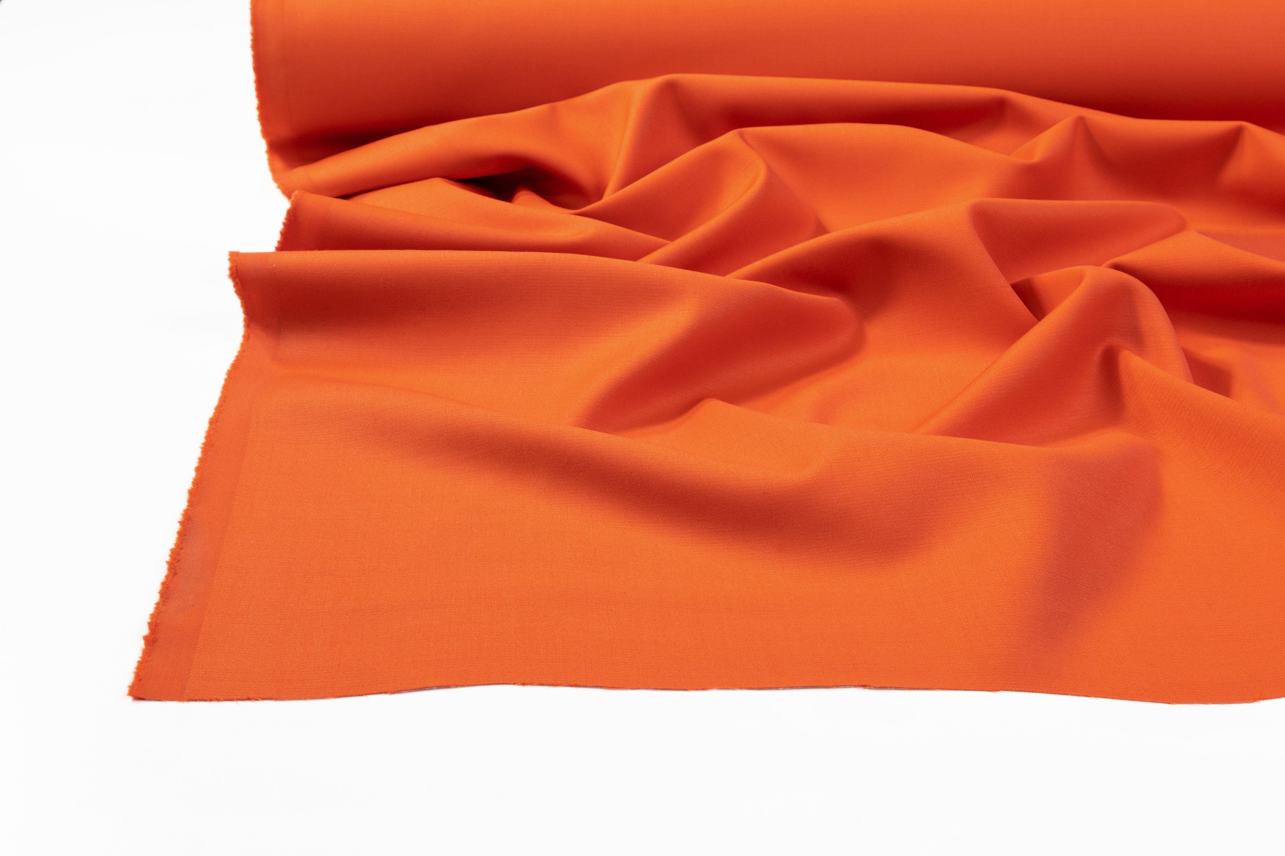 Fused Italian Wool Suiting - Orange