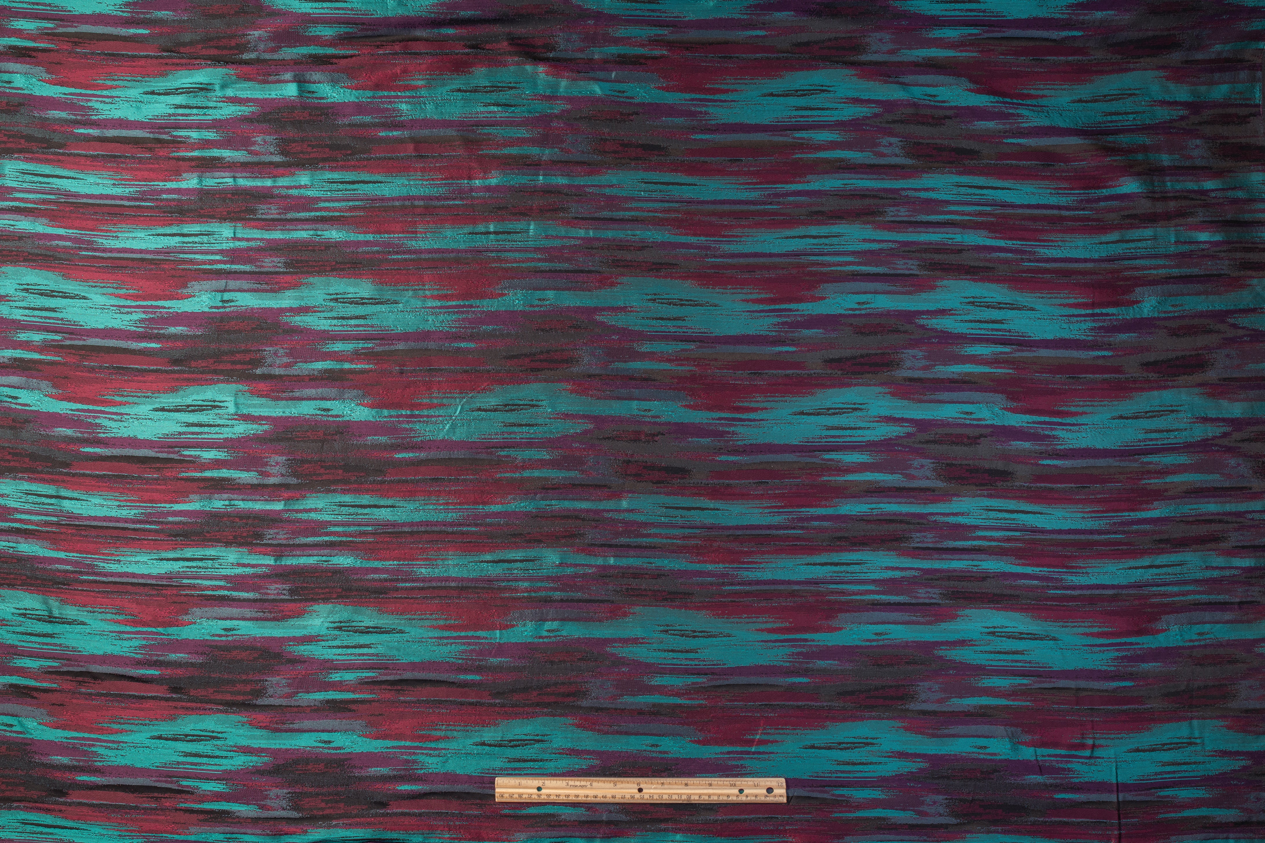 Streak Brocade - Green / Purple / Maroon