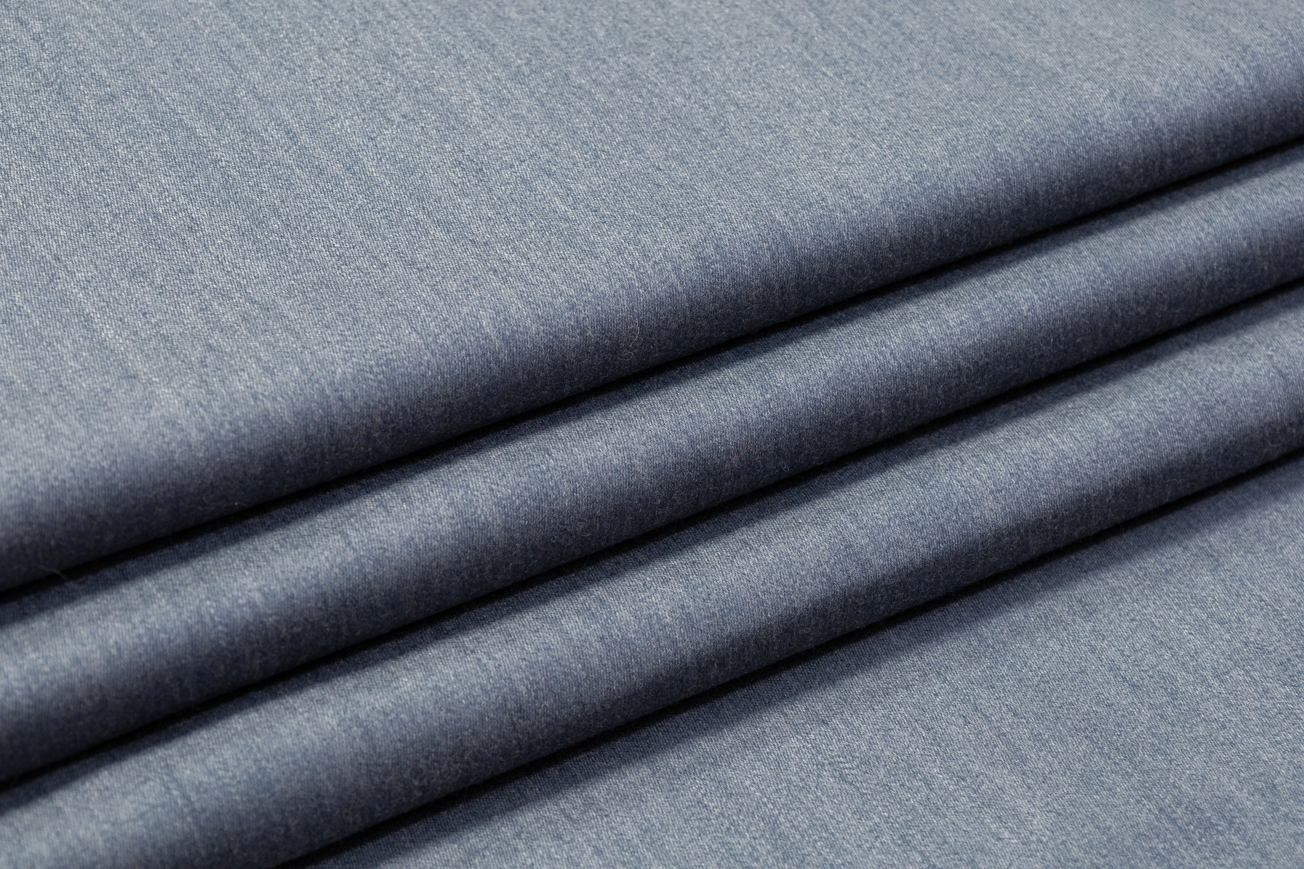 Italian Wool Nylon Suiting - Blue Gray
