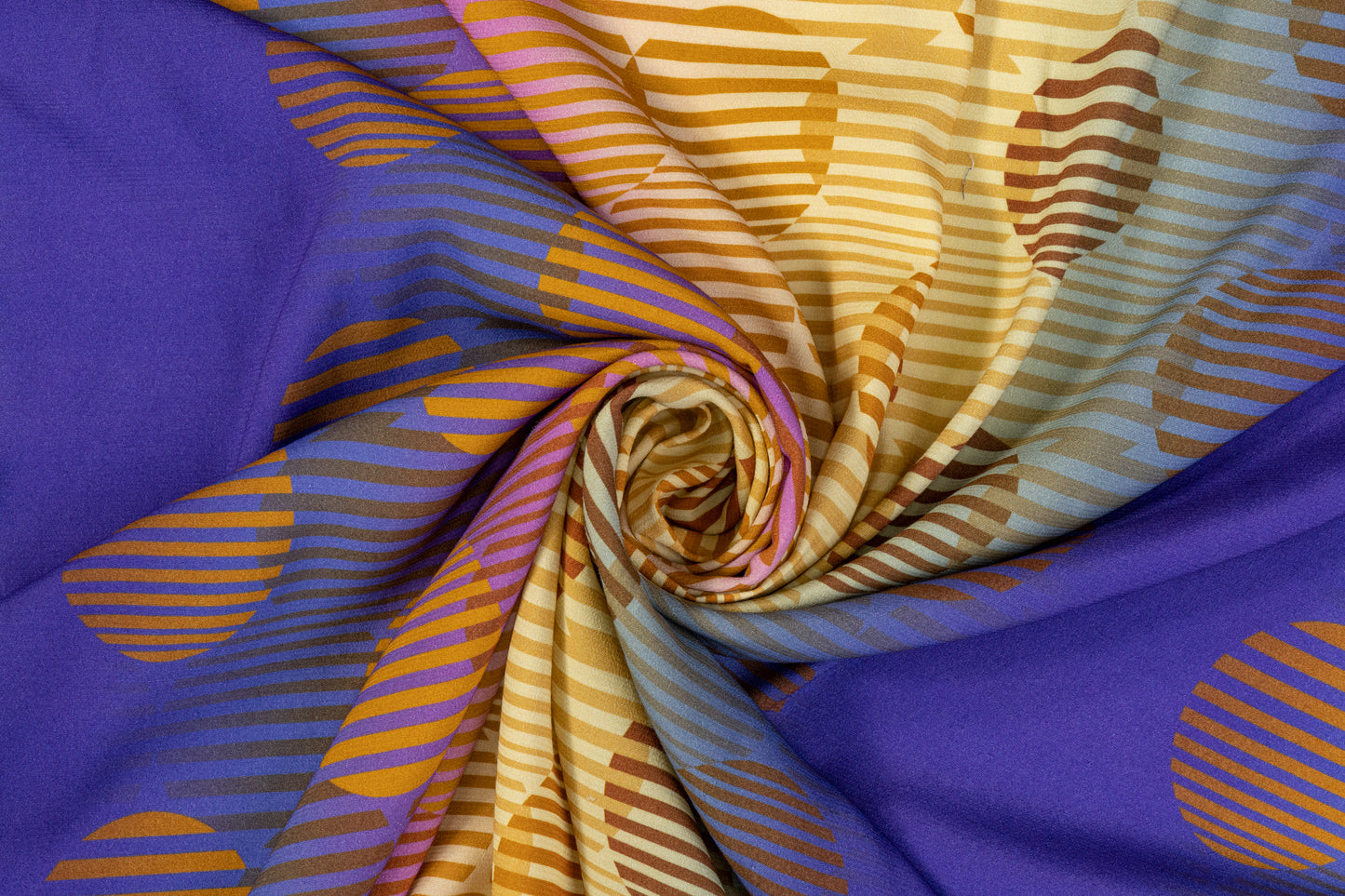 Printed Italian Viscose Challis - Multicolor
