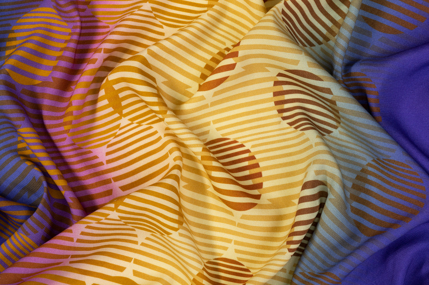 Printed Italian Viscose Challis - Multicolor