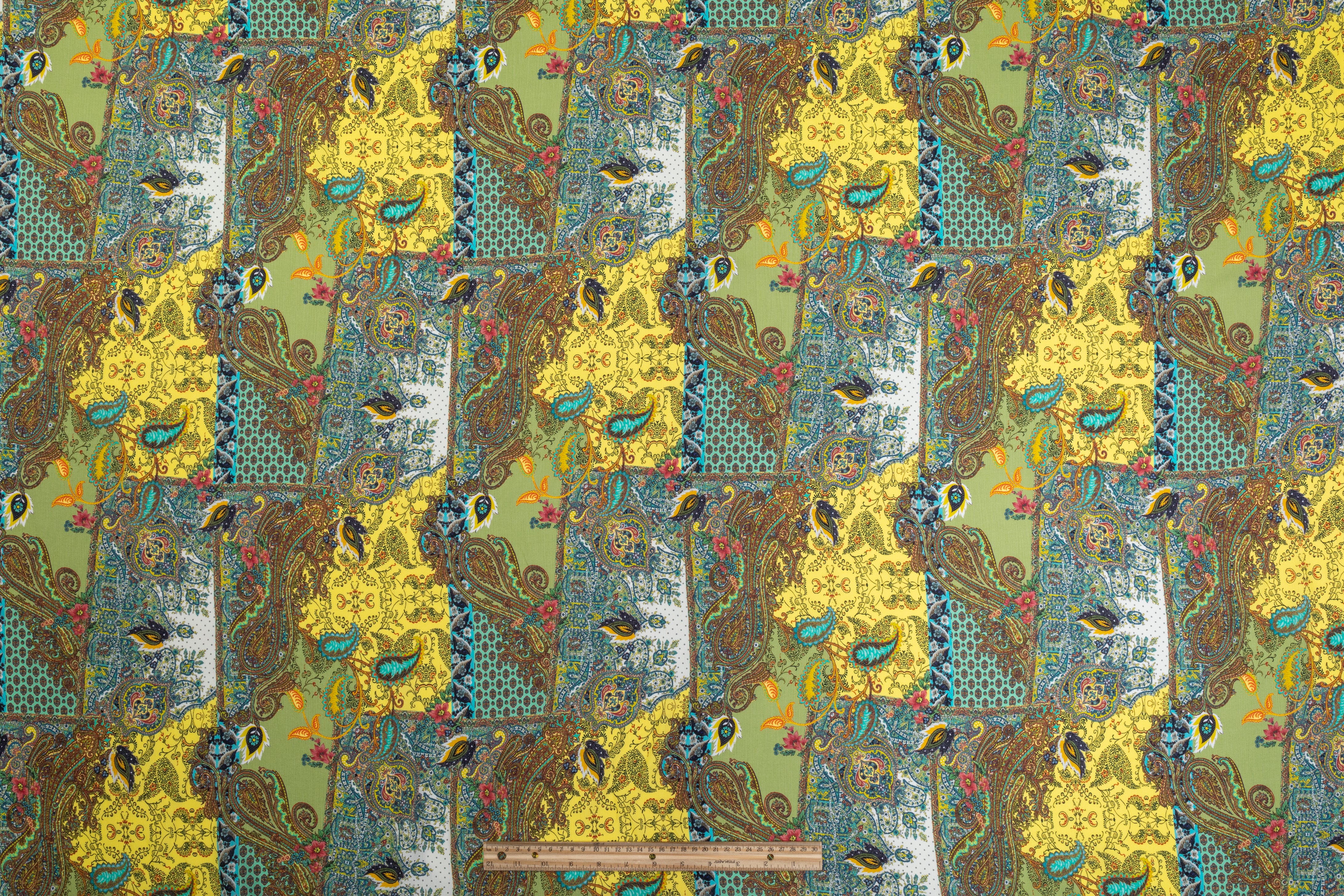 Paisley Italian Viscose Crepe De Chine - Multicolor