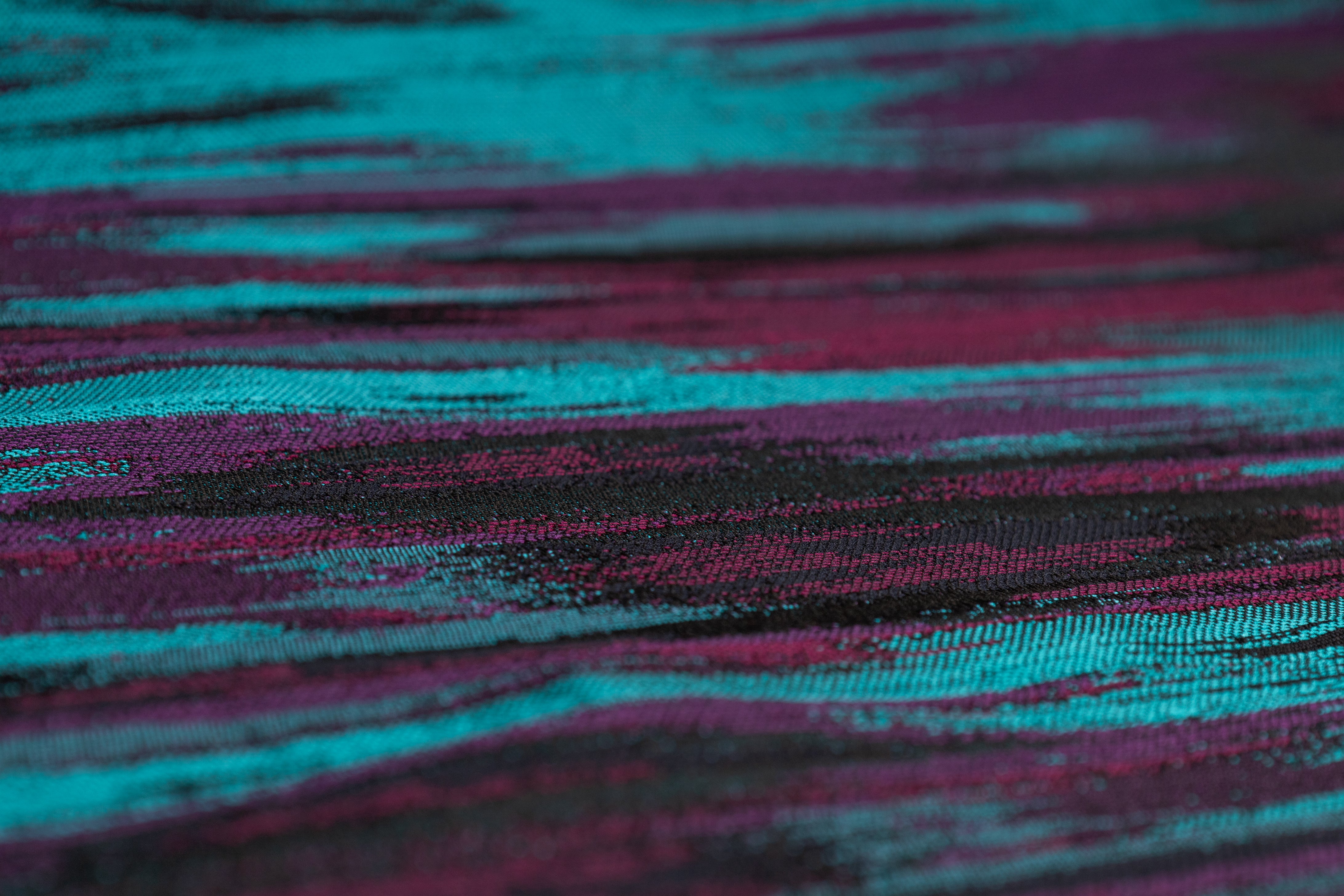 Streak Brocade - Green / Purple / Maroon