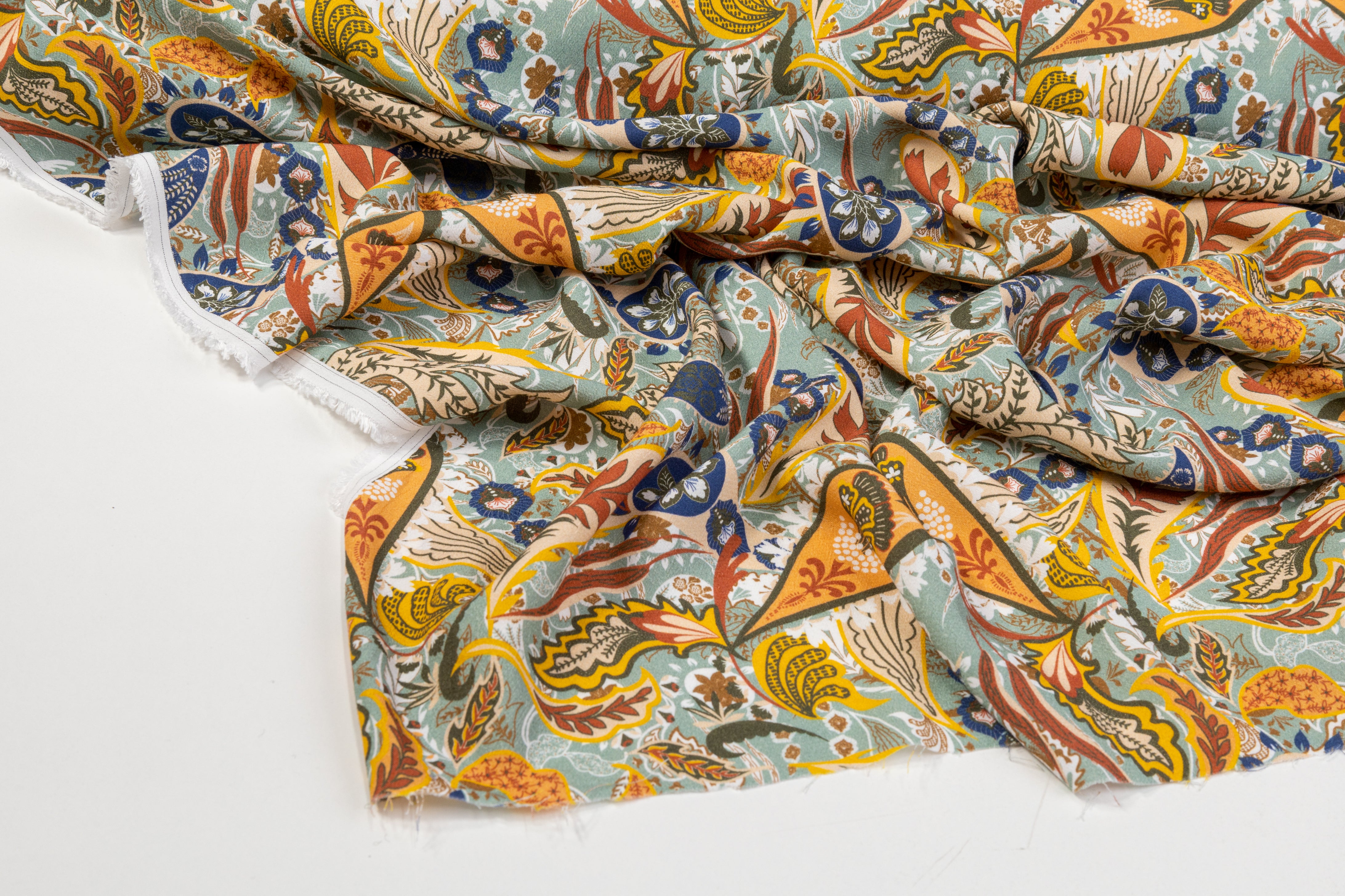 Abstract Italian Viscose Crepe De Chine - Multicolor