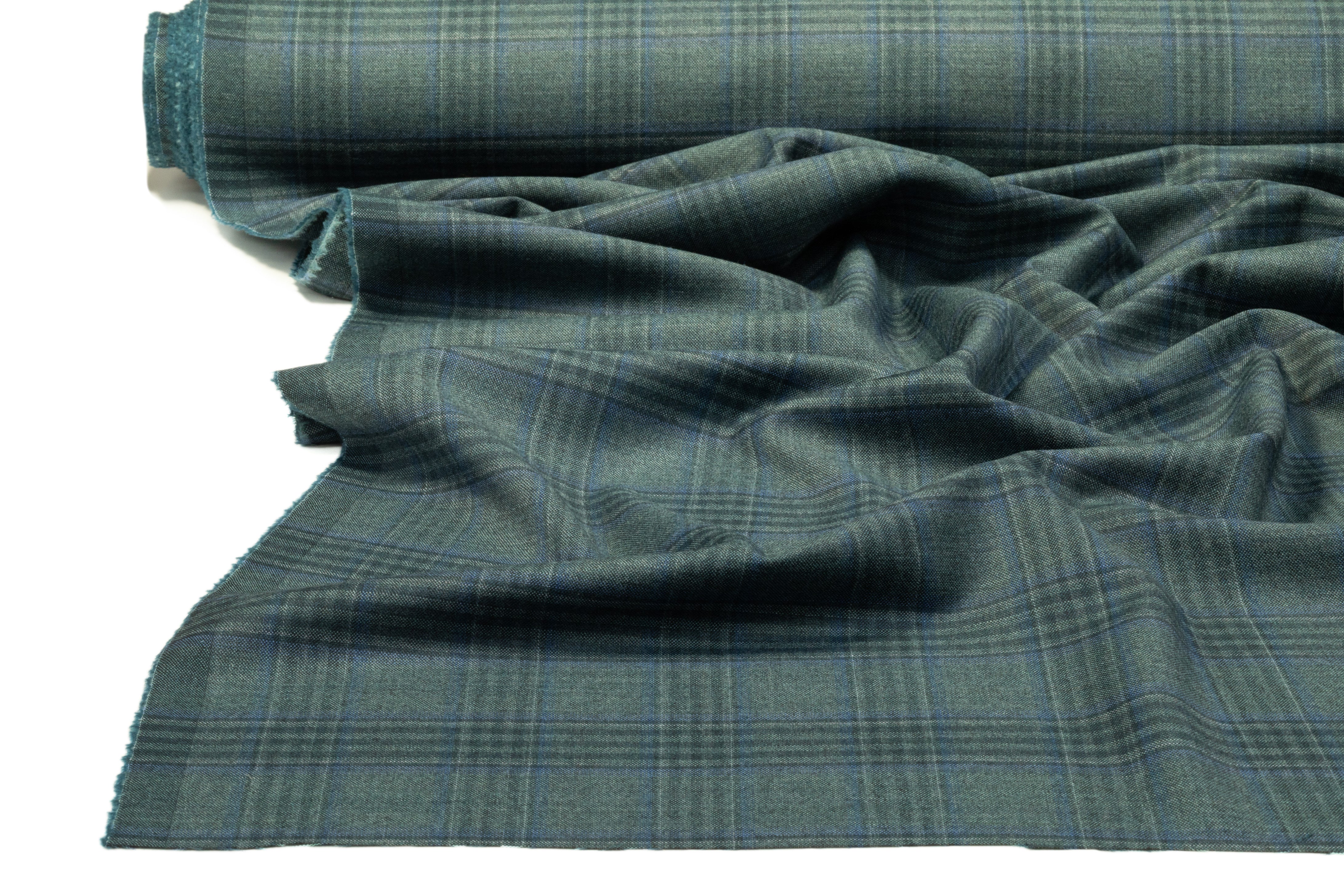 Superfine Italian Wool Cashmere Suiting - Petrol Green