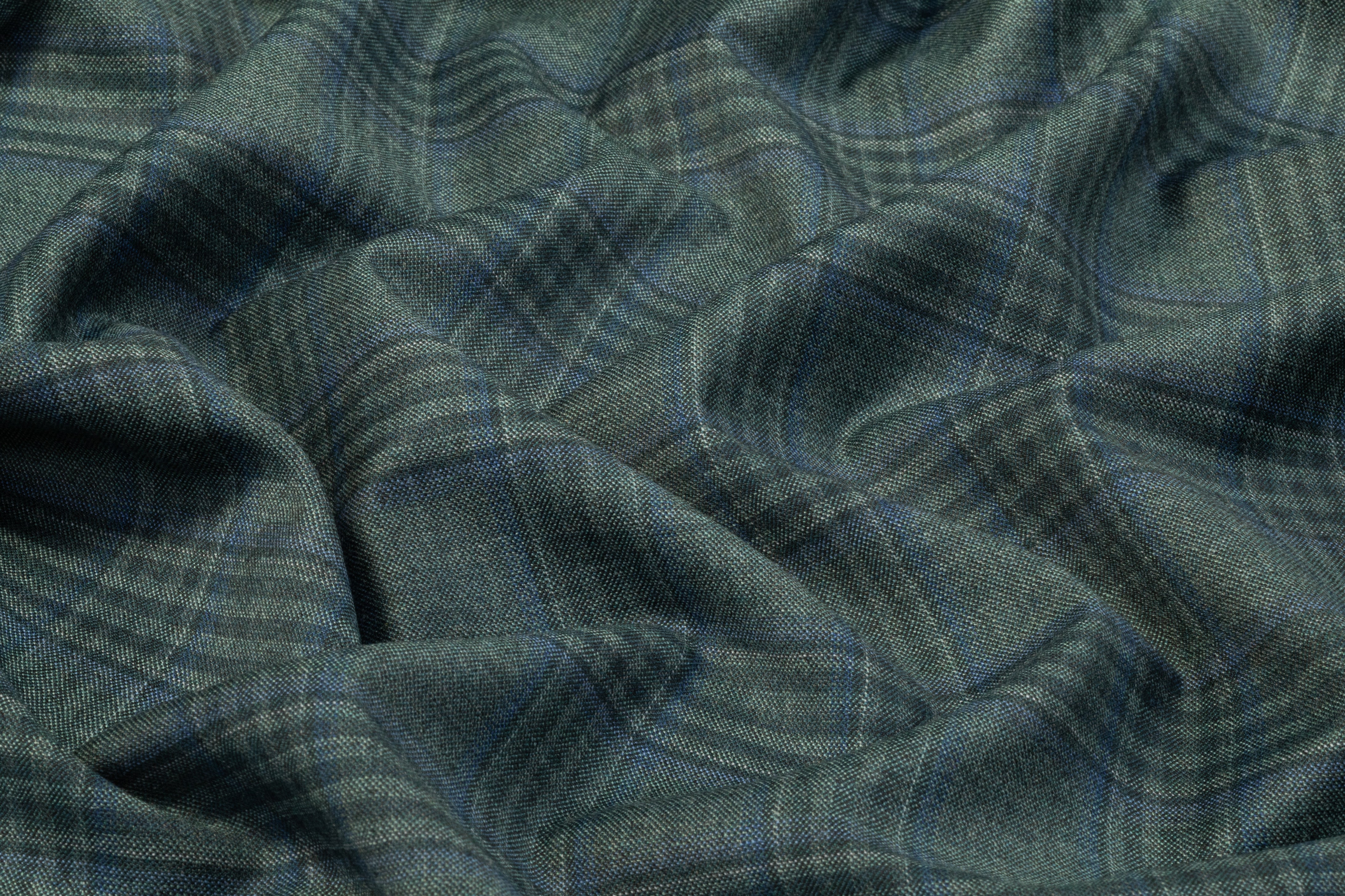 Superfine Italian Wool Cashmere Suiting - Petrol Green
