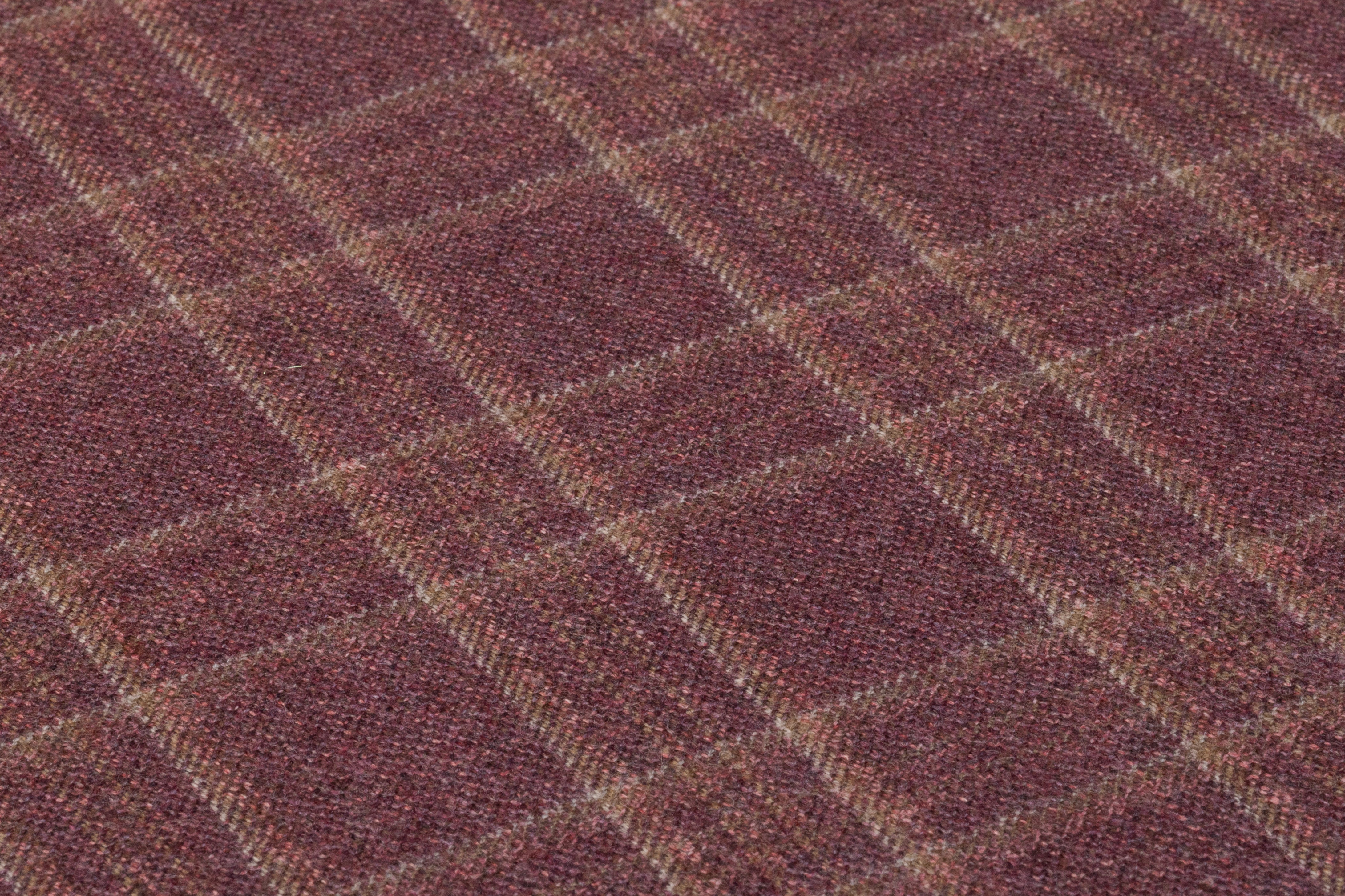 Checked Italian Wool Flannel Suiting - Rosewood