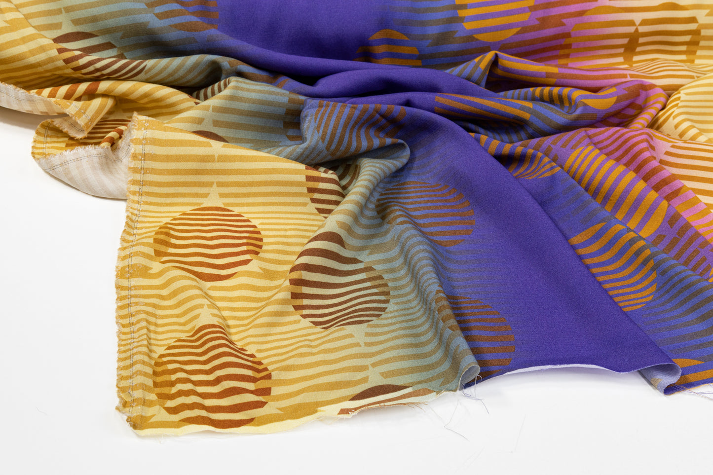 Printed Italian Viscose Challis - Multicolor
