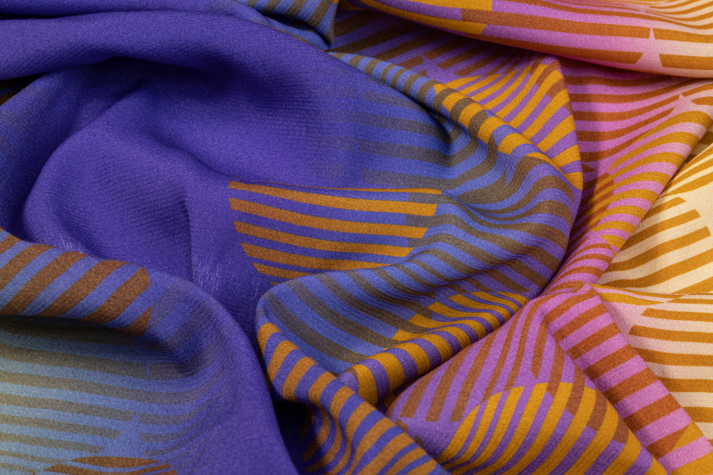 Printed Italian Viscose Challis - Multicolor