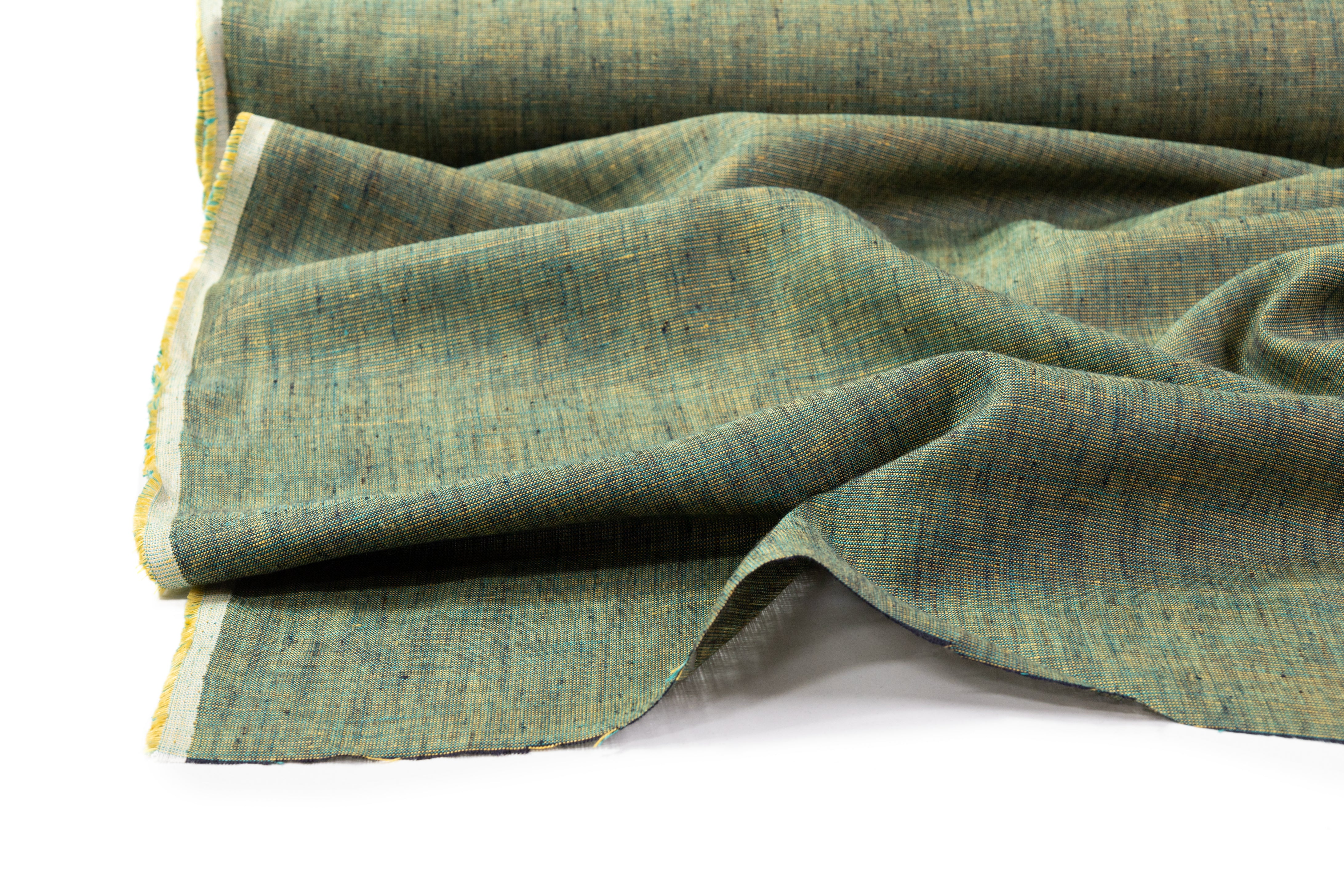Textured Italian Linen - Green