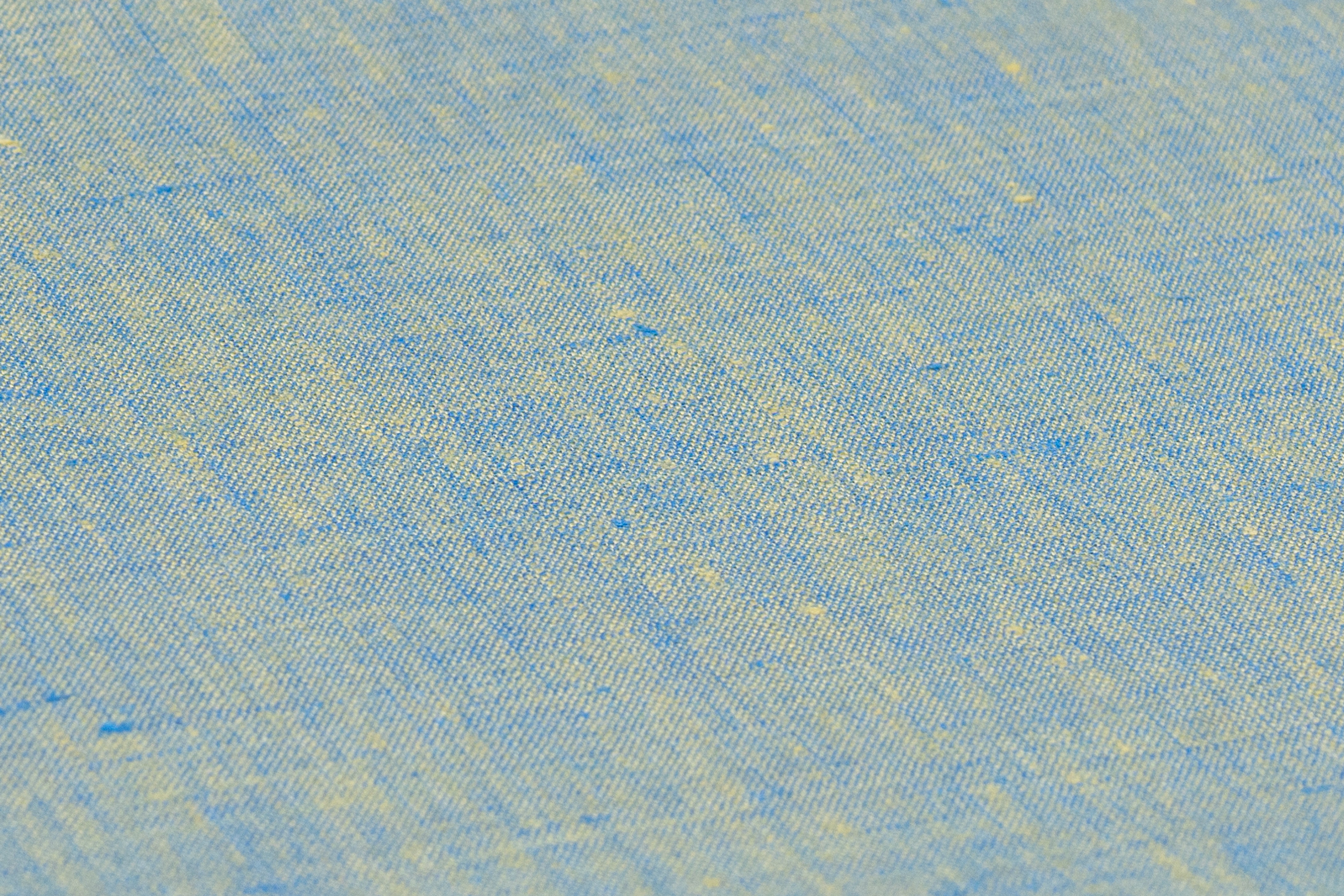 Two Tone Italian Linen - Chartreuse / Blue