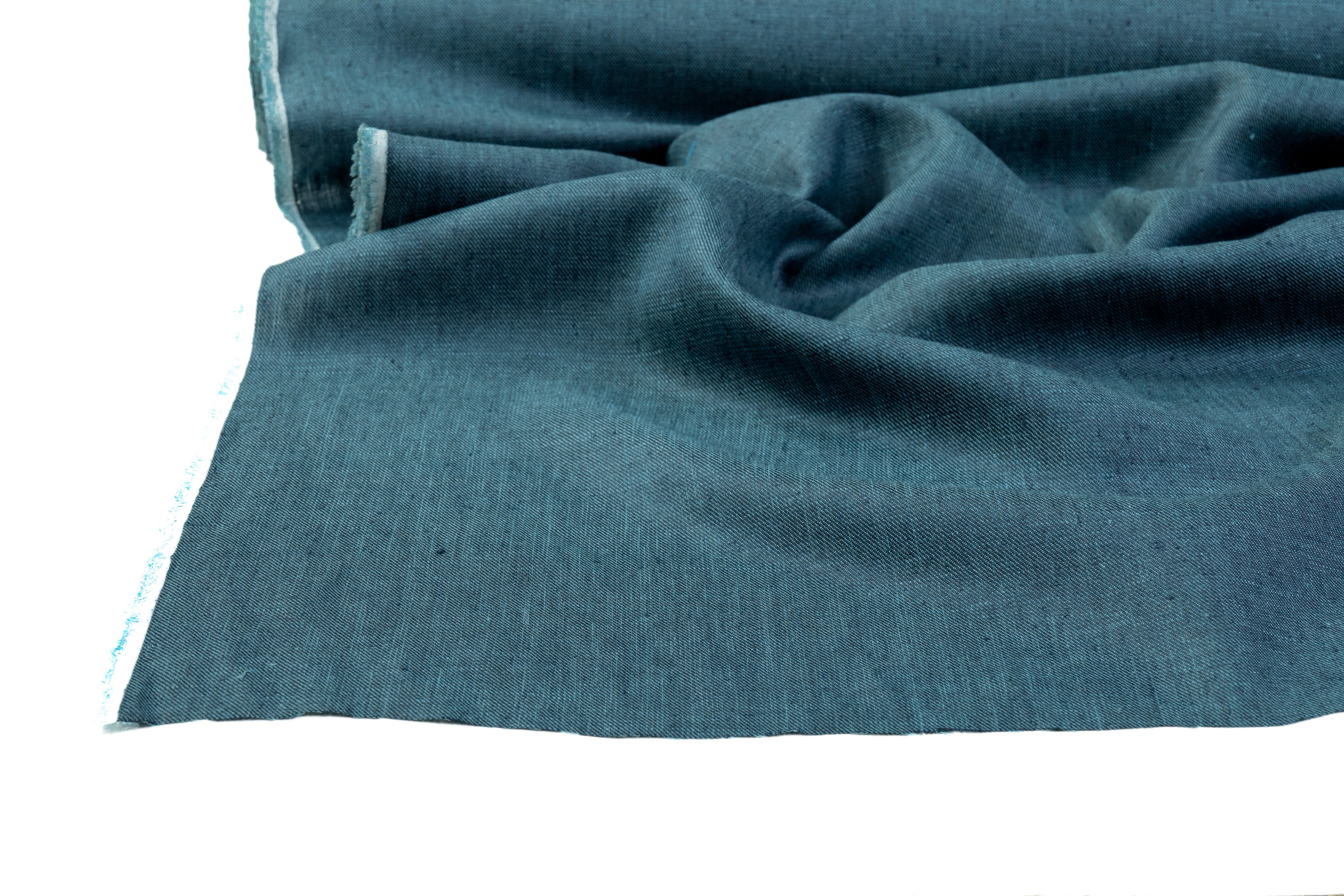 Two Tone Italian Linen Twill - Teal