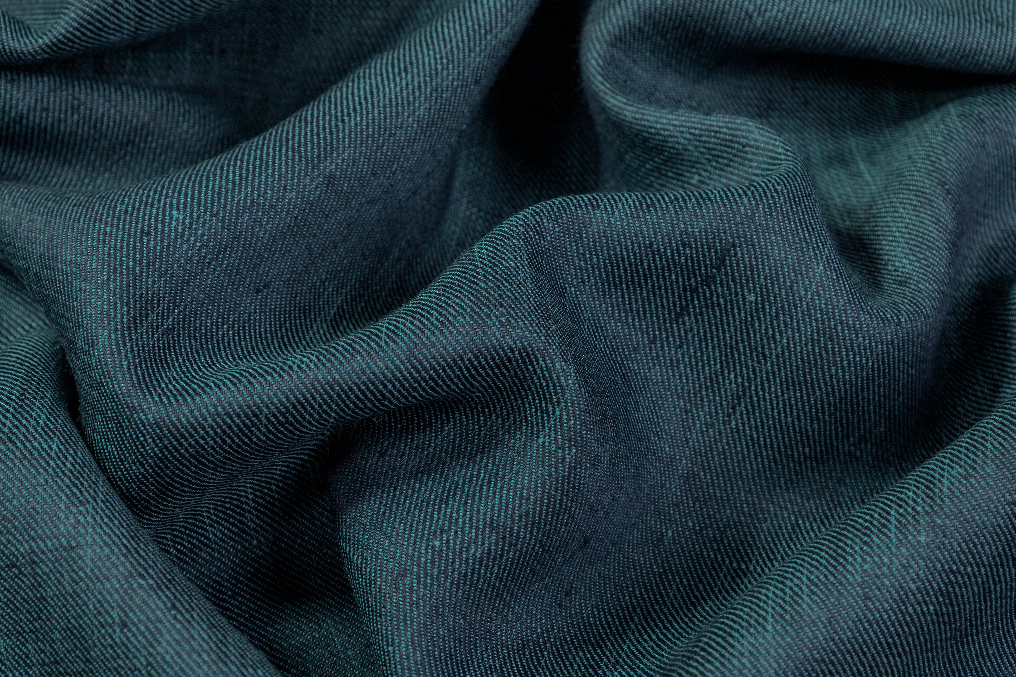 Two Tone Italian Linen Twill - Teal