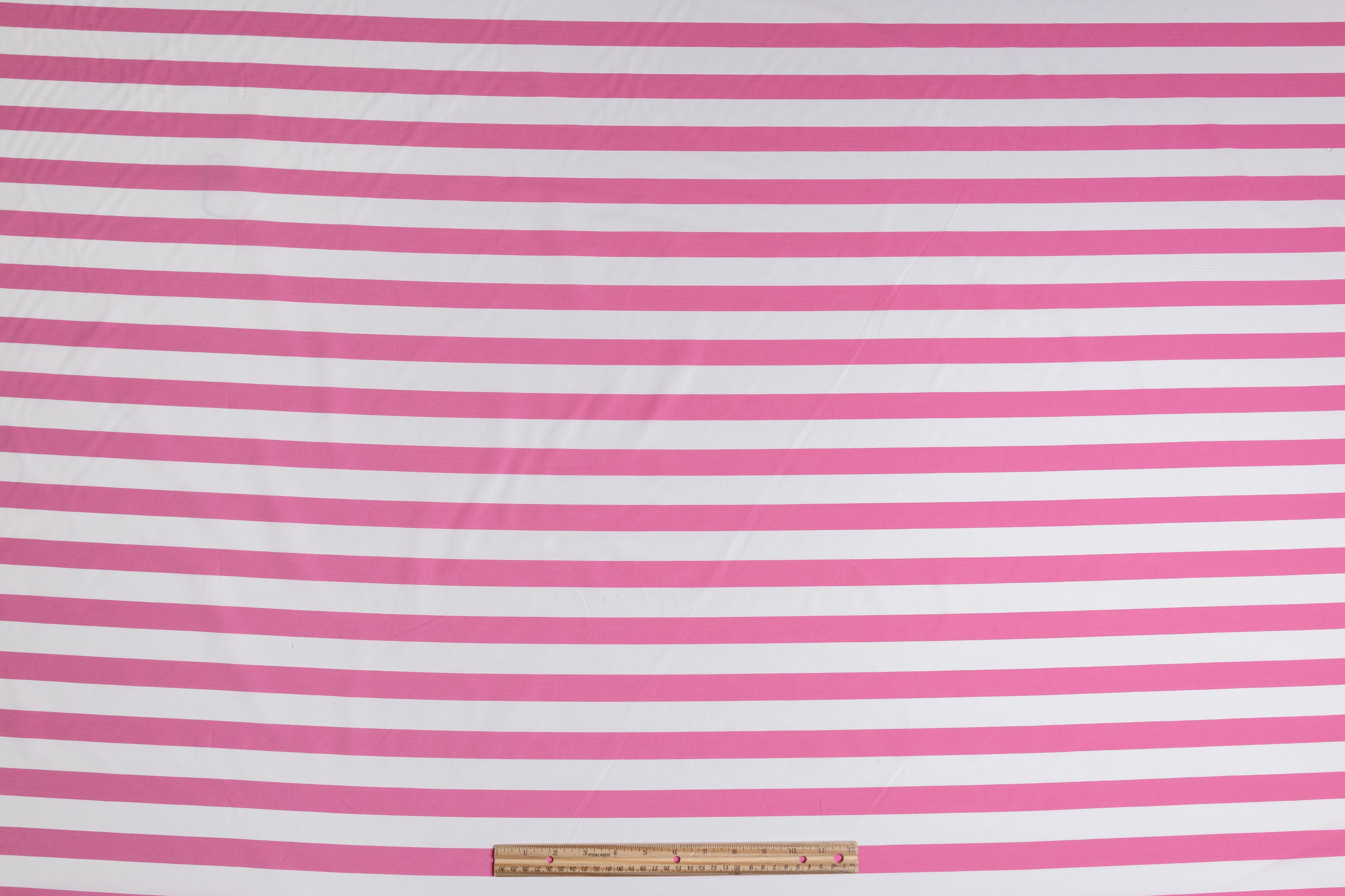 Striped Cotton Shirting - Pink / White