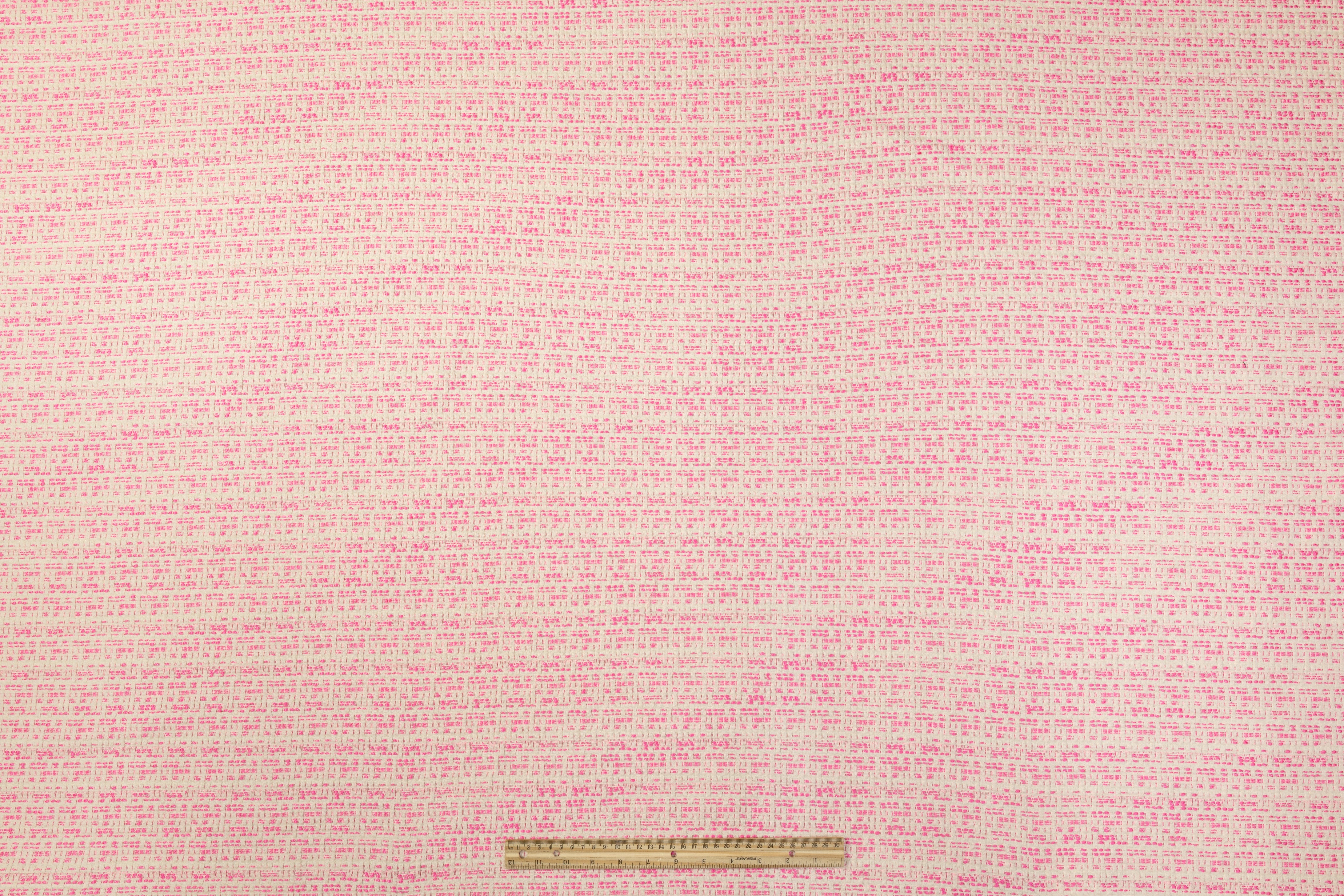 Poly Rayon Tweed - White / Pink