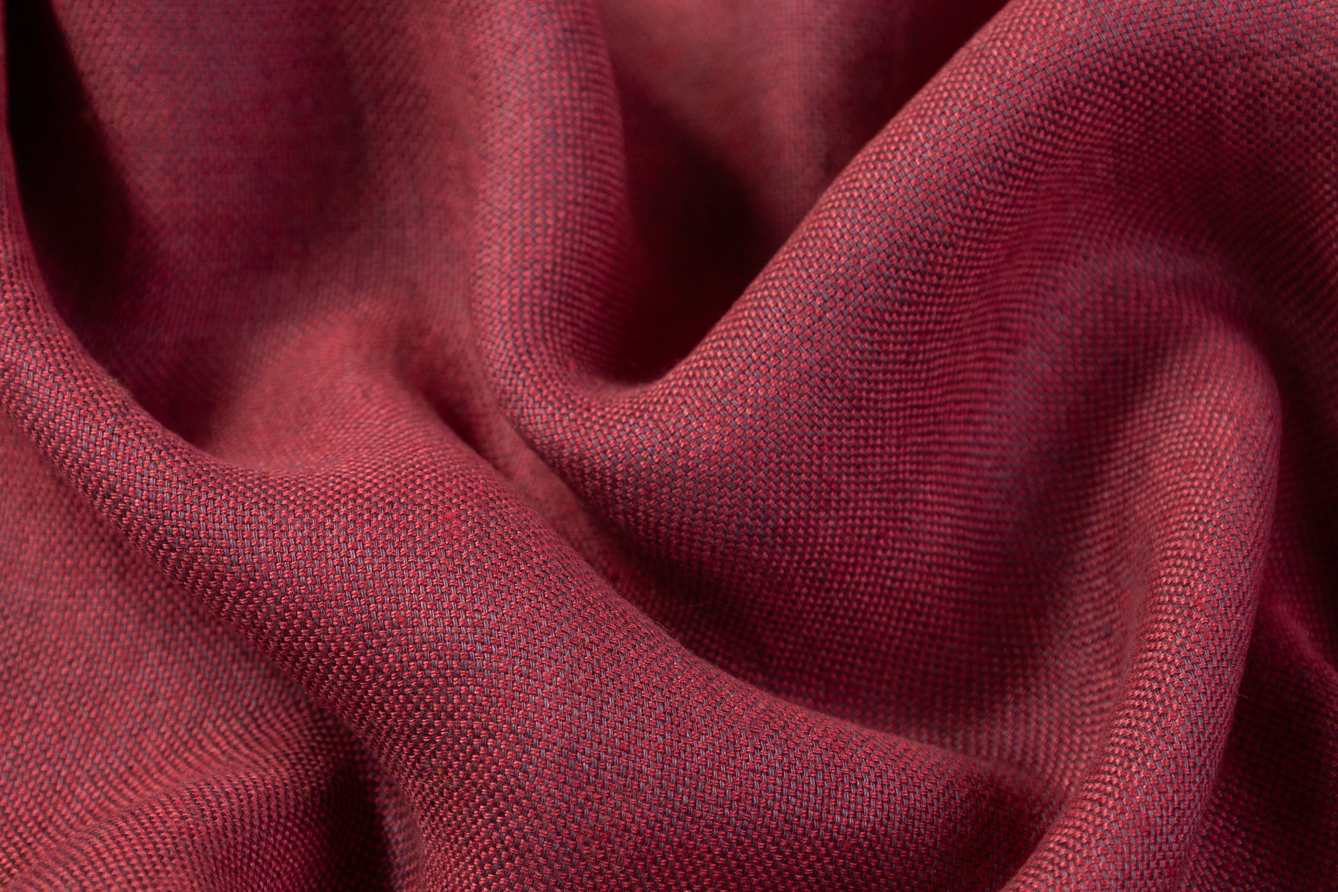 Two Tone Italian Linen - Brick Red